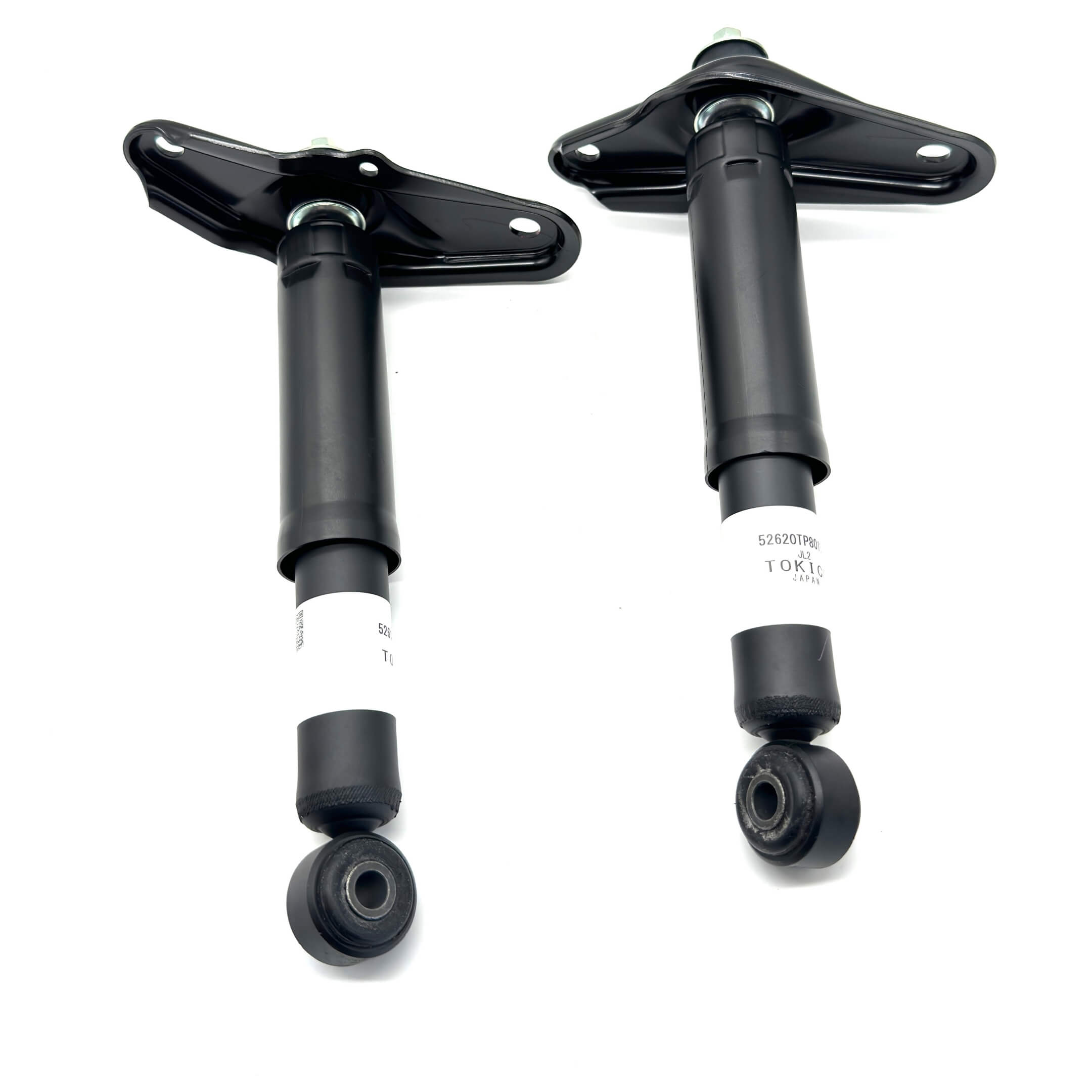 Black rear shock set for Honda Acty Truck HA8, HA9 models (2009-2022) featuring durable construction and precise fit.