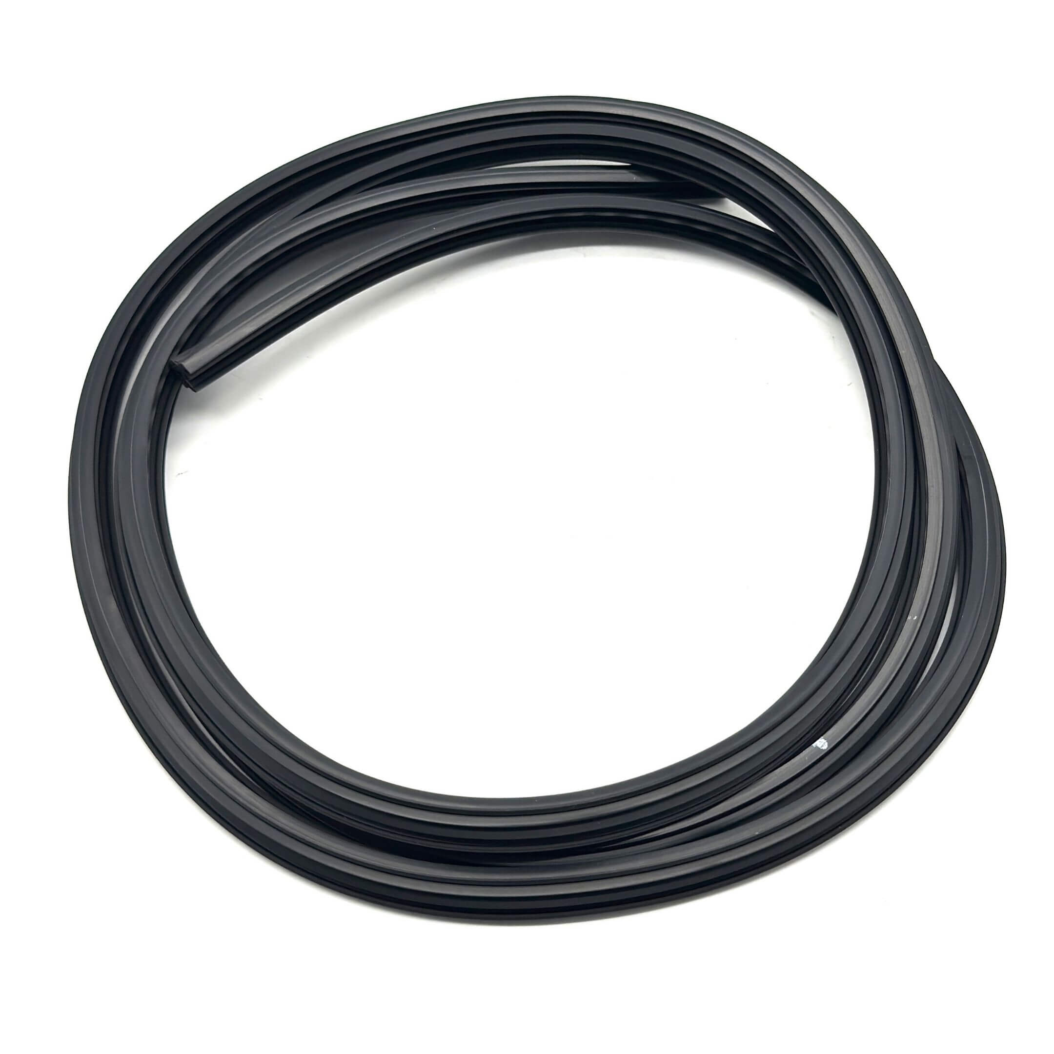 Black windshield molding for Honda Acty Truck HA8, HA9 models, 2009-2022, featuring durable rubber construction.