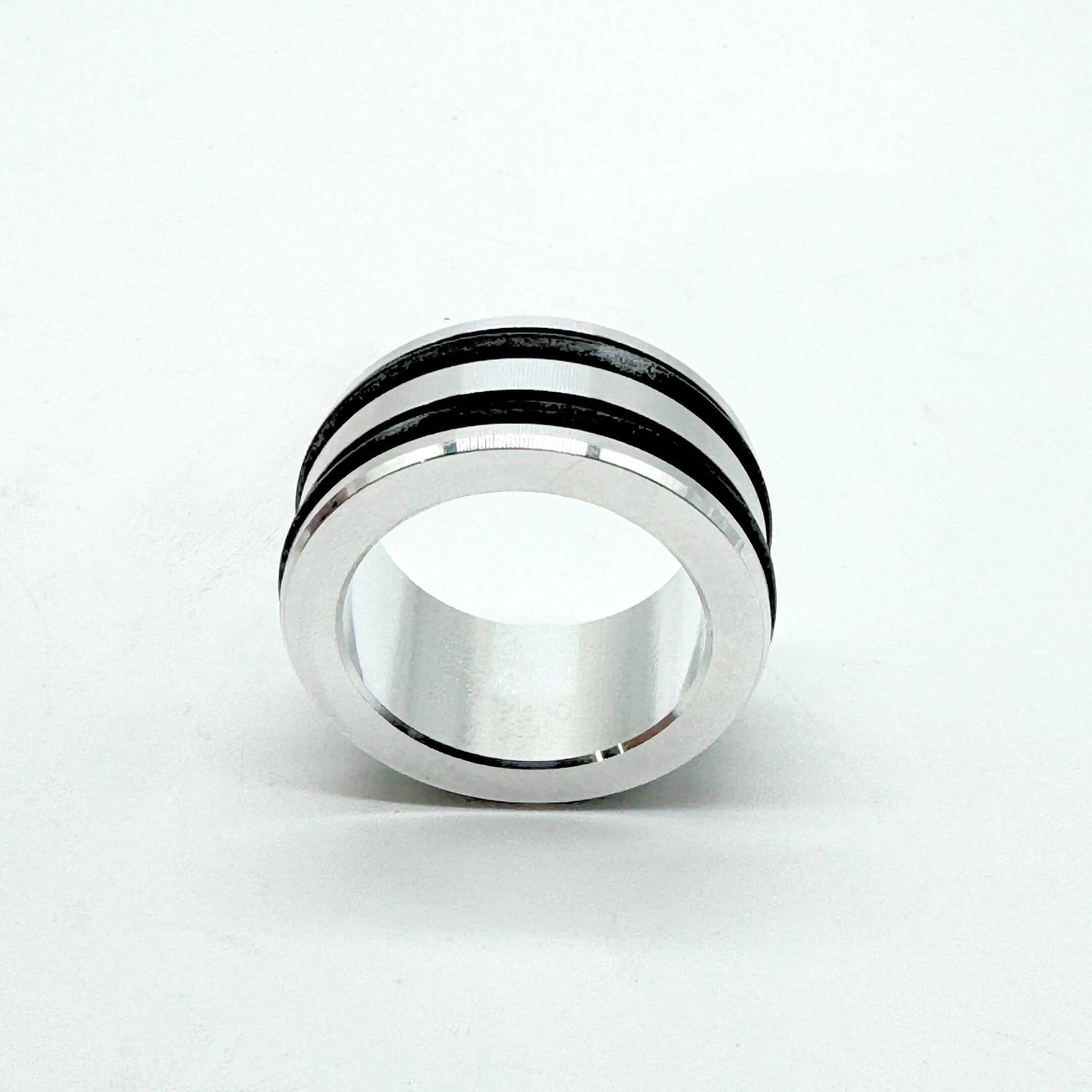 lose-up of a silver Distributor Collar with dual black O-Rings for Honda Acty Van (HH3, HH4) models 1990-1999.