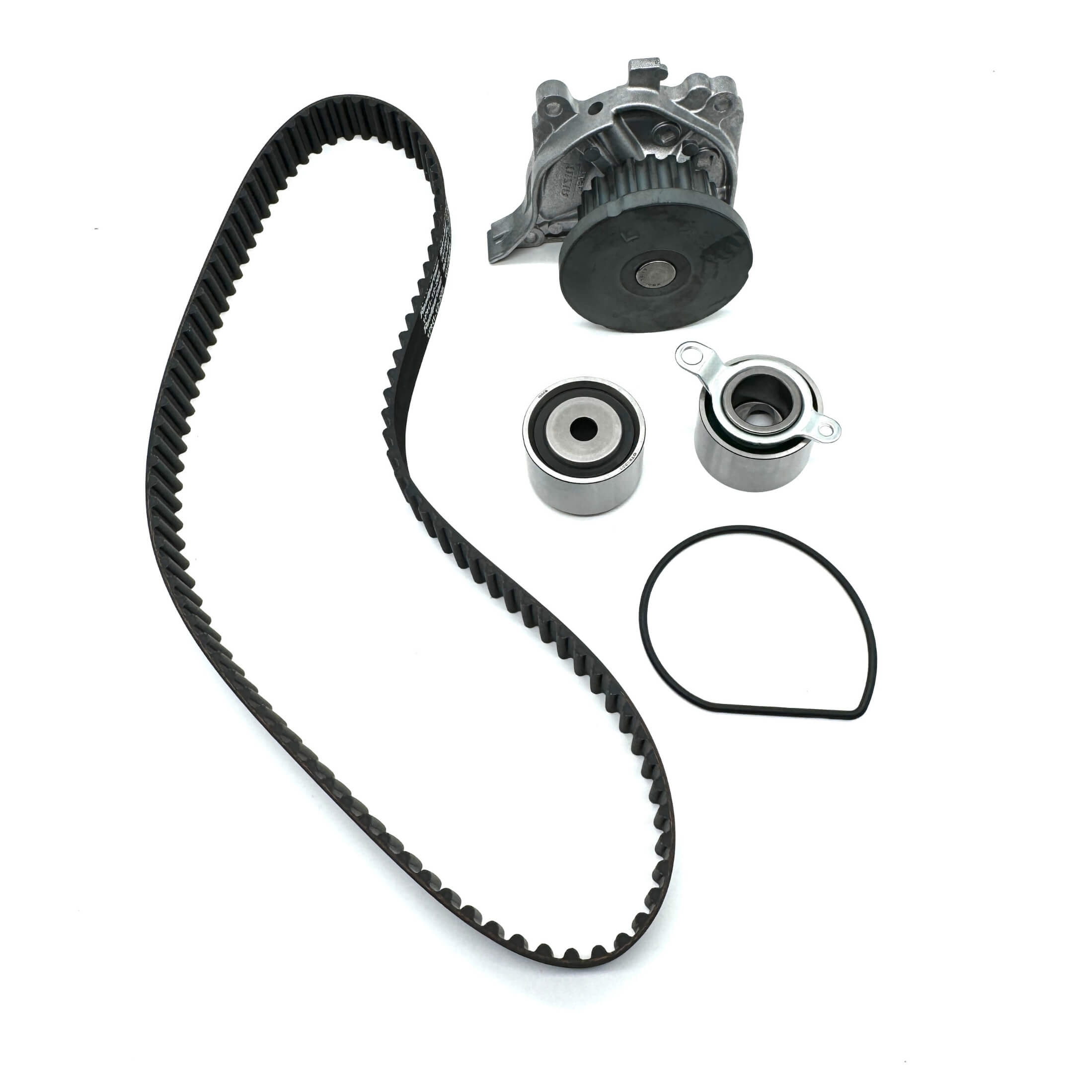 Timing Belt Kit - 4 Piece for Honda Acty Truck HA8, HA9 Models 2009-2022, featuring a black belt, tensioner, and pulleys.