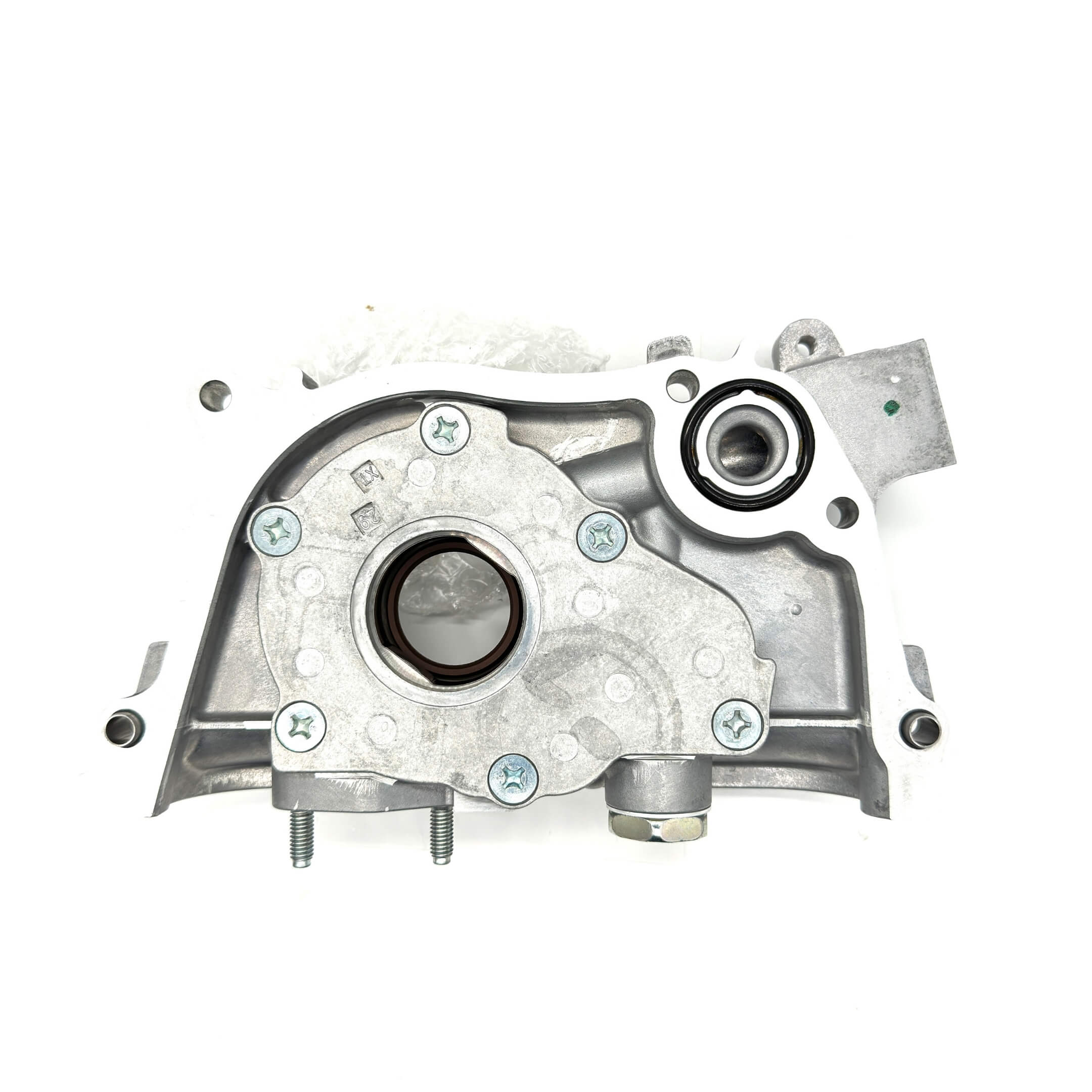 Genuine Honda Acty Truck oil pump for HA8, HA9 models (2009-2022), featuring a durable silver metallic finish and precision-engineered components.