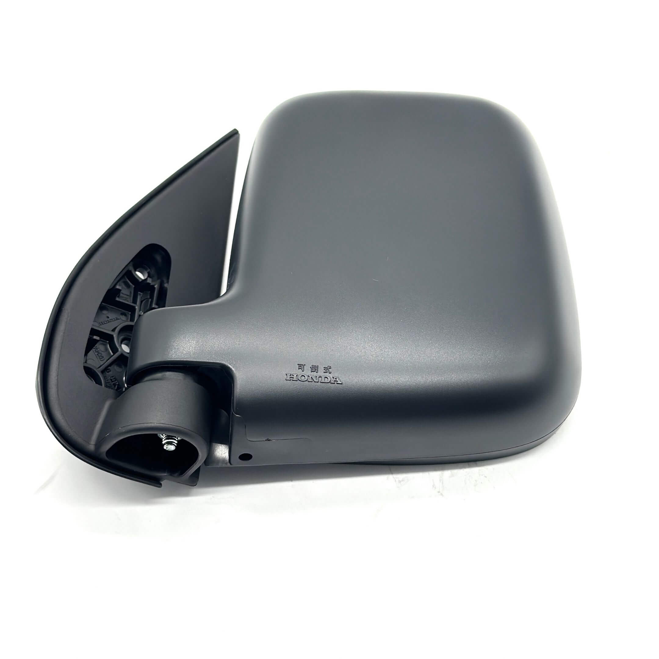Passenger side door mirror for Honda Acty Truck HA8, HA9 models (2009-2022), sleek black finish.