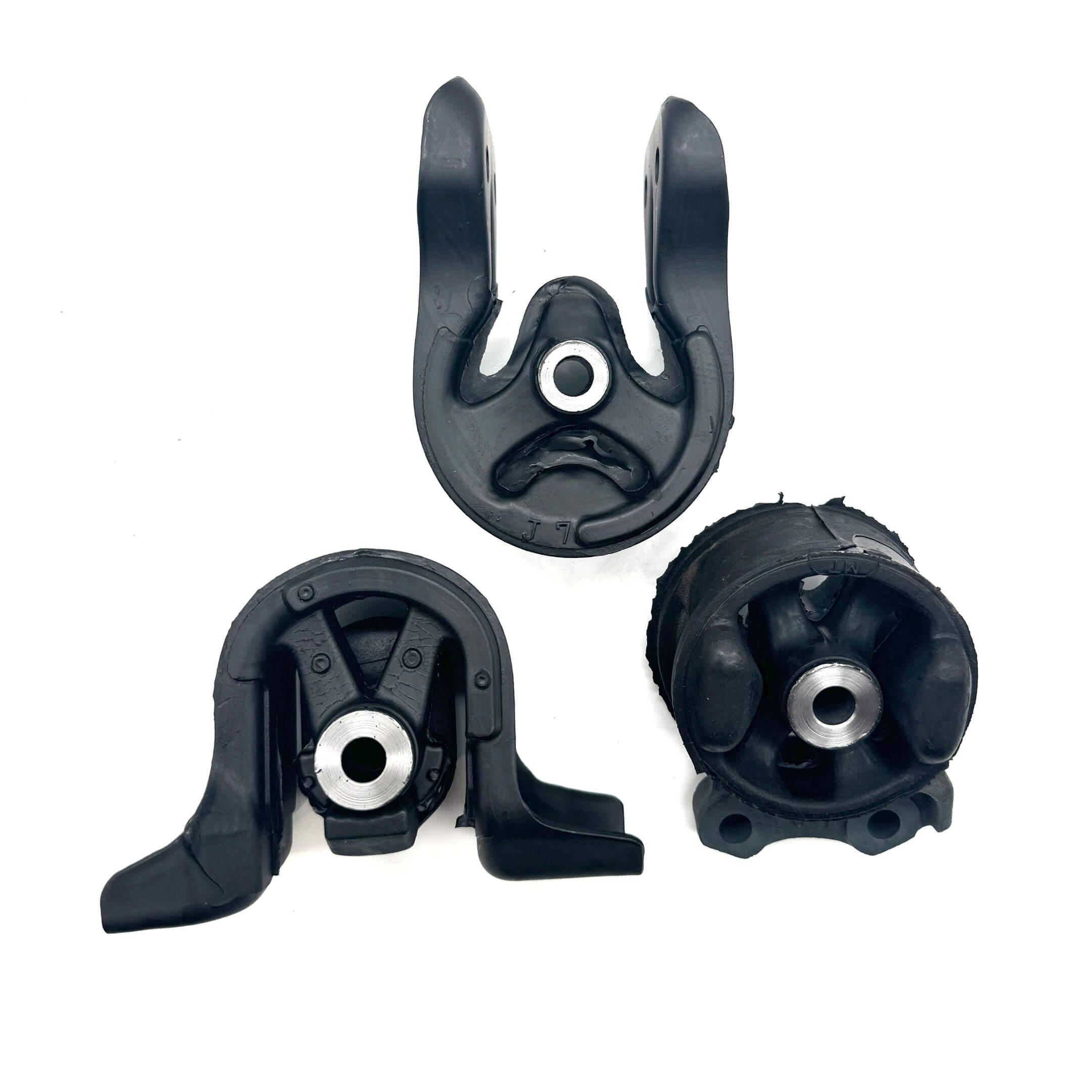 Top view of the Engine & Transmission Mount Set for Honda Acty Truck HA3, HA4 (1990-1999) - complete set for engine and transmission support.