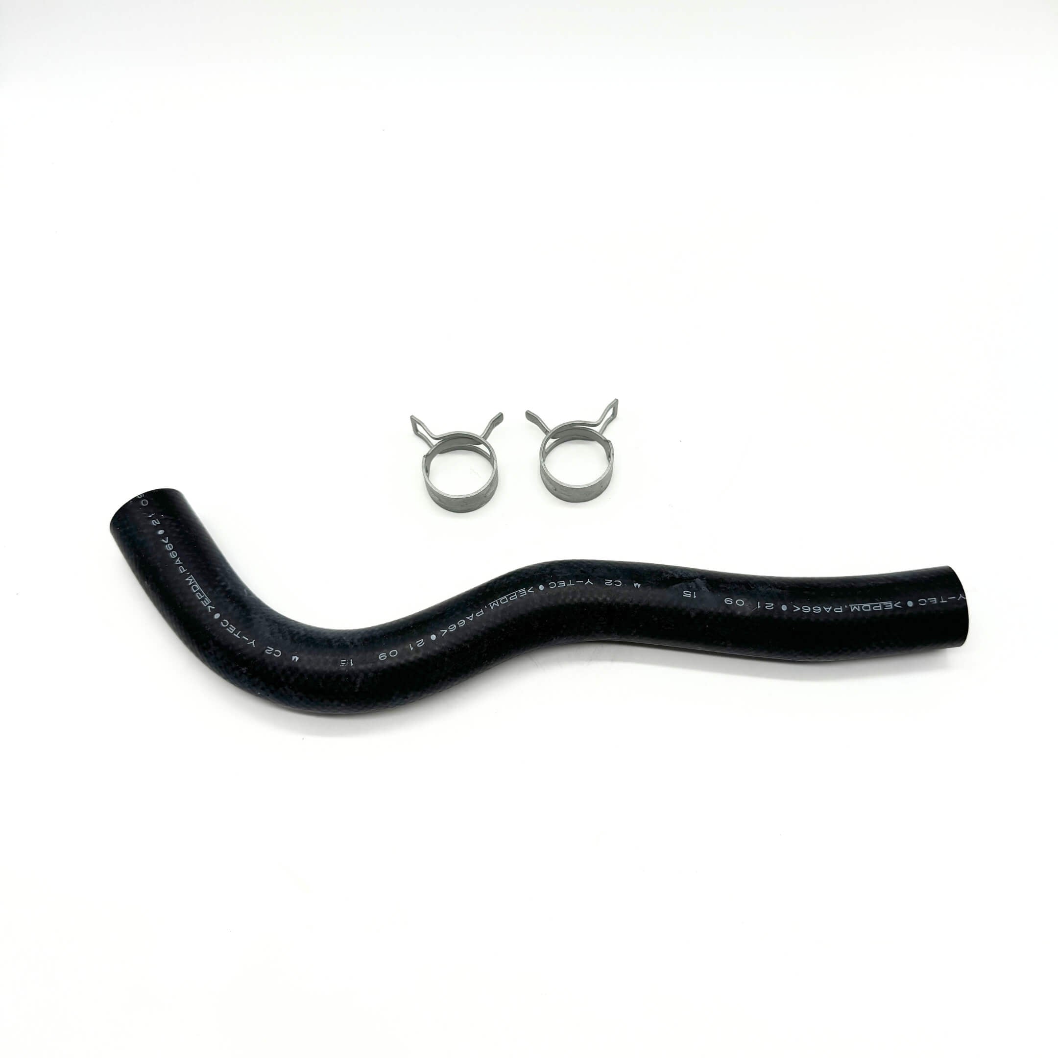 Radiator Hose B for Honda Acty Truck HA3, HA4 (1990-1999) with two stainless steel clamps.