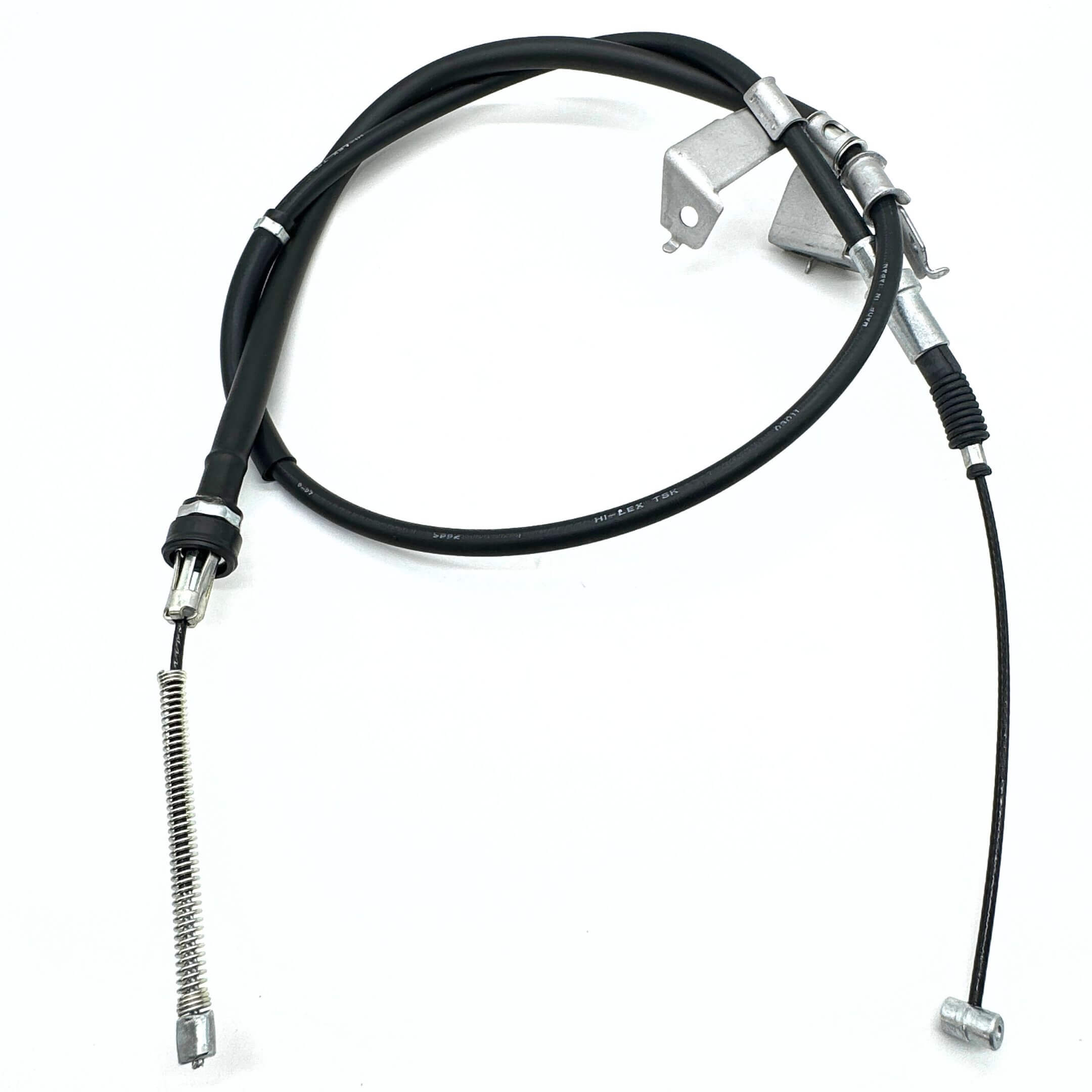 OEM replacement parking brake cable for rear RH wheel on Honda Acty Van HH3, HH4 (1990-1999), highlighting robust construction and attachment points.
