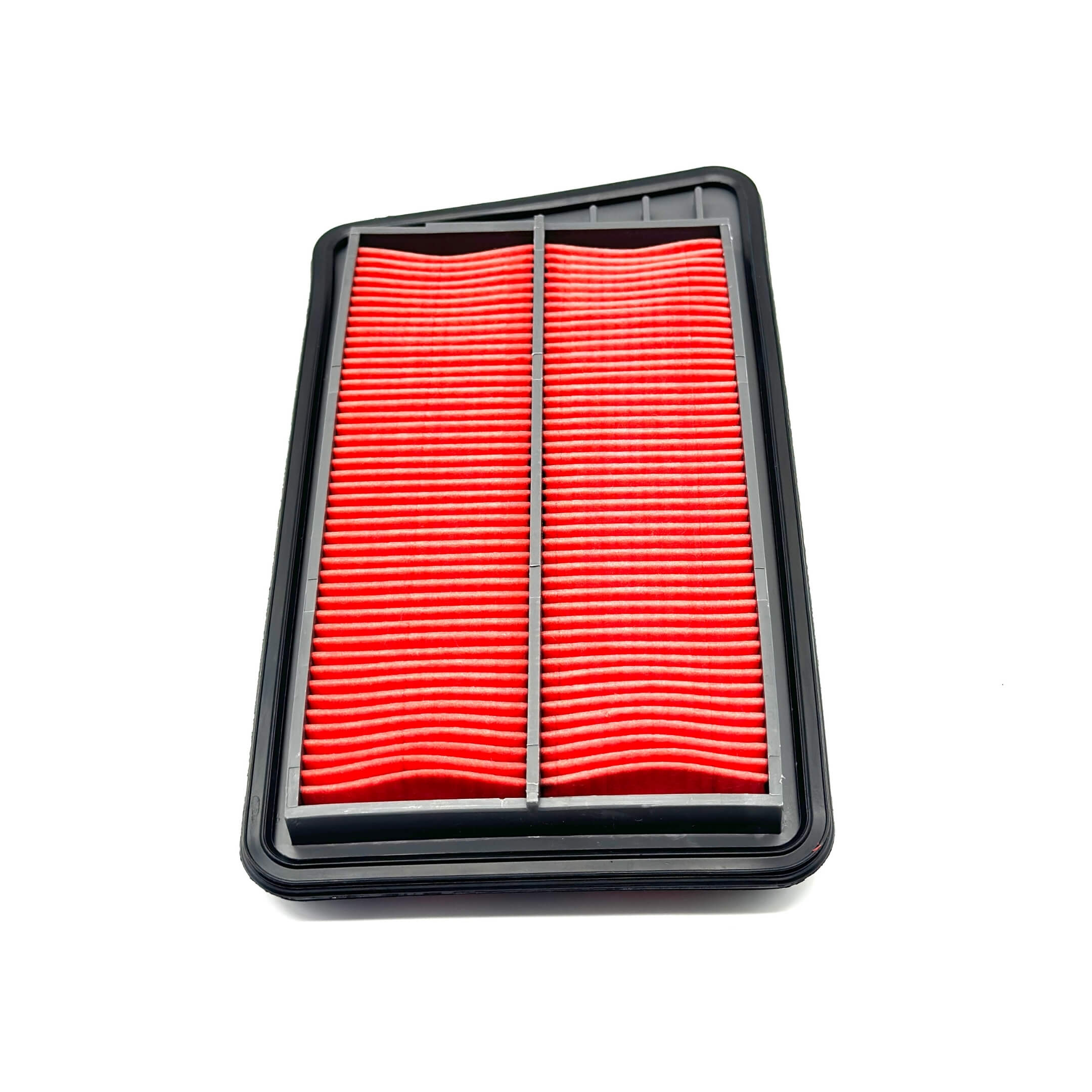 Red and black air filter for Honda Acty Truck HA8, HA9 models (2009-2022) with pleated design.