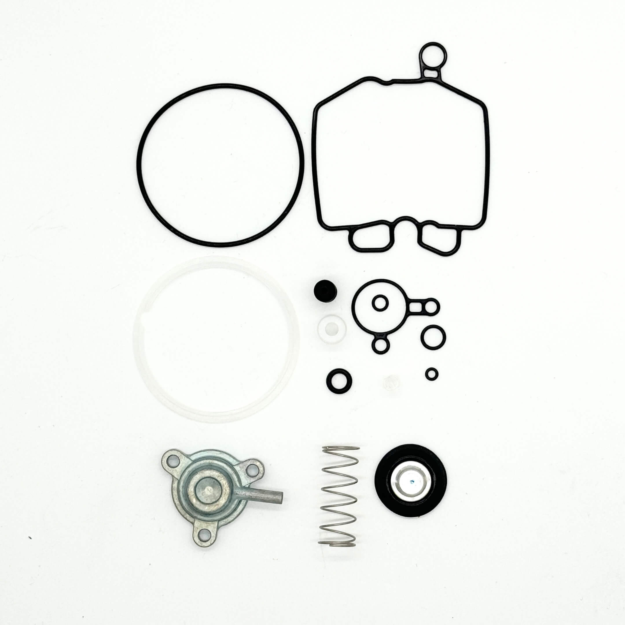 Complete carburetor rebuild kit for Honda Acty HA3, HA4 models 1990-1999 featuring 15 genuine Honda parts including gaskets and diaphragm