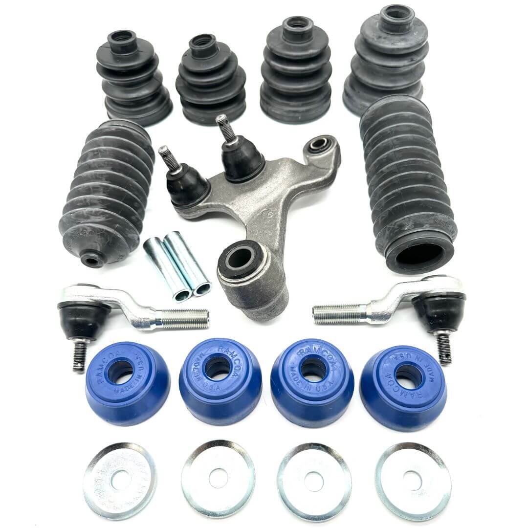 Comprehensive 26-Piece Suspension and Steering Kit for 1990-1999 Honda Acty HH3, HH4 with CV Boots, Steering Link, and Enhanced Bushings for Improved Vehicle Handling