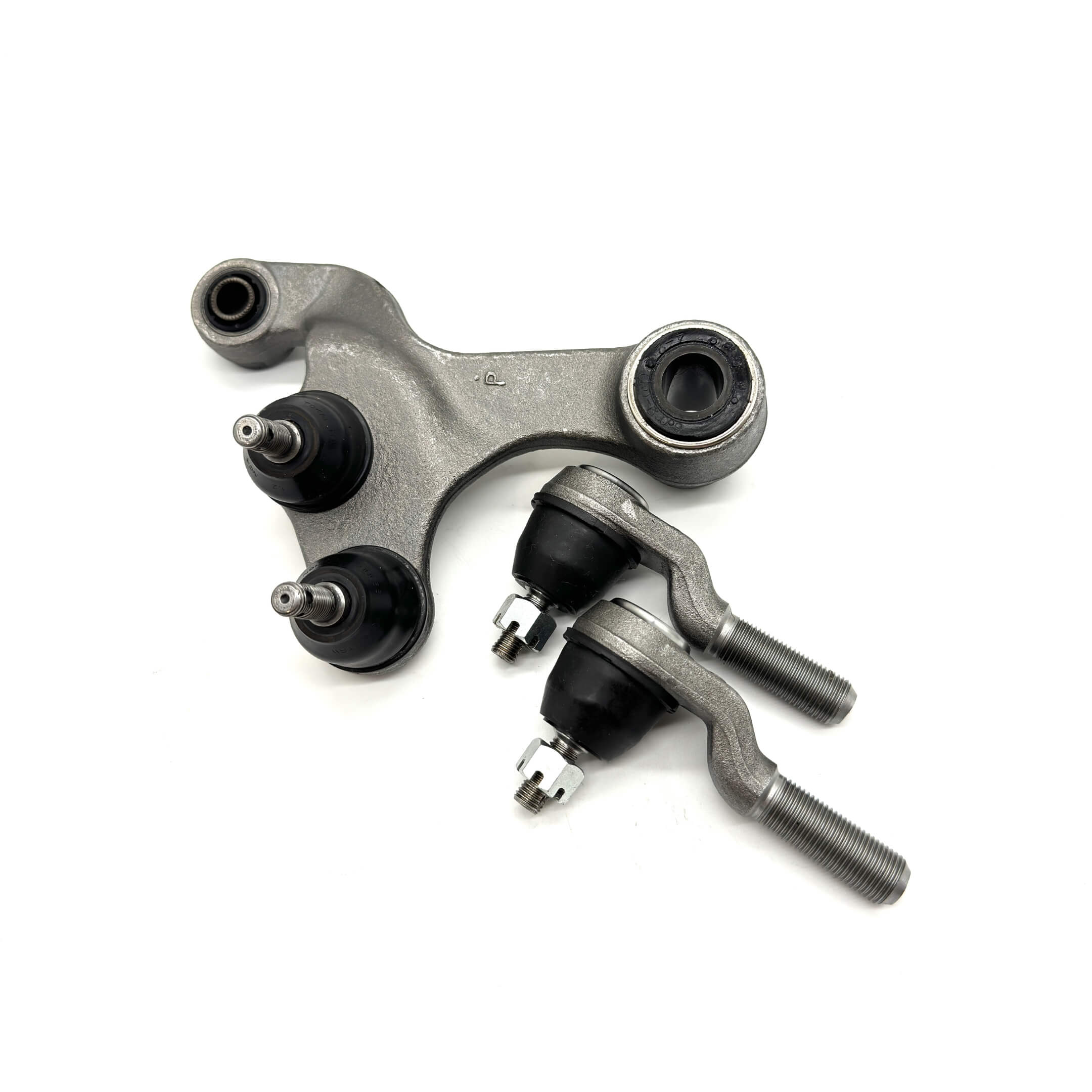 Honda Acty HH3 HH4 1990-1999 replacement outer tie rods and center steering link set on white background