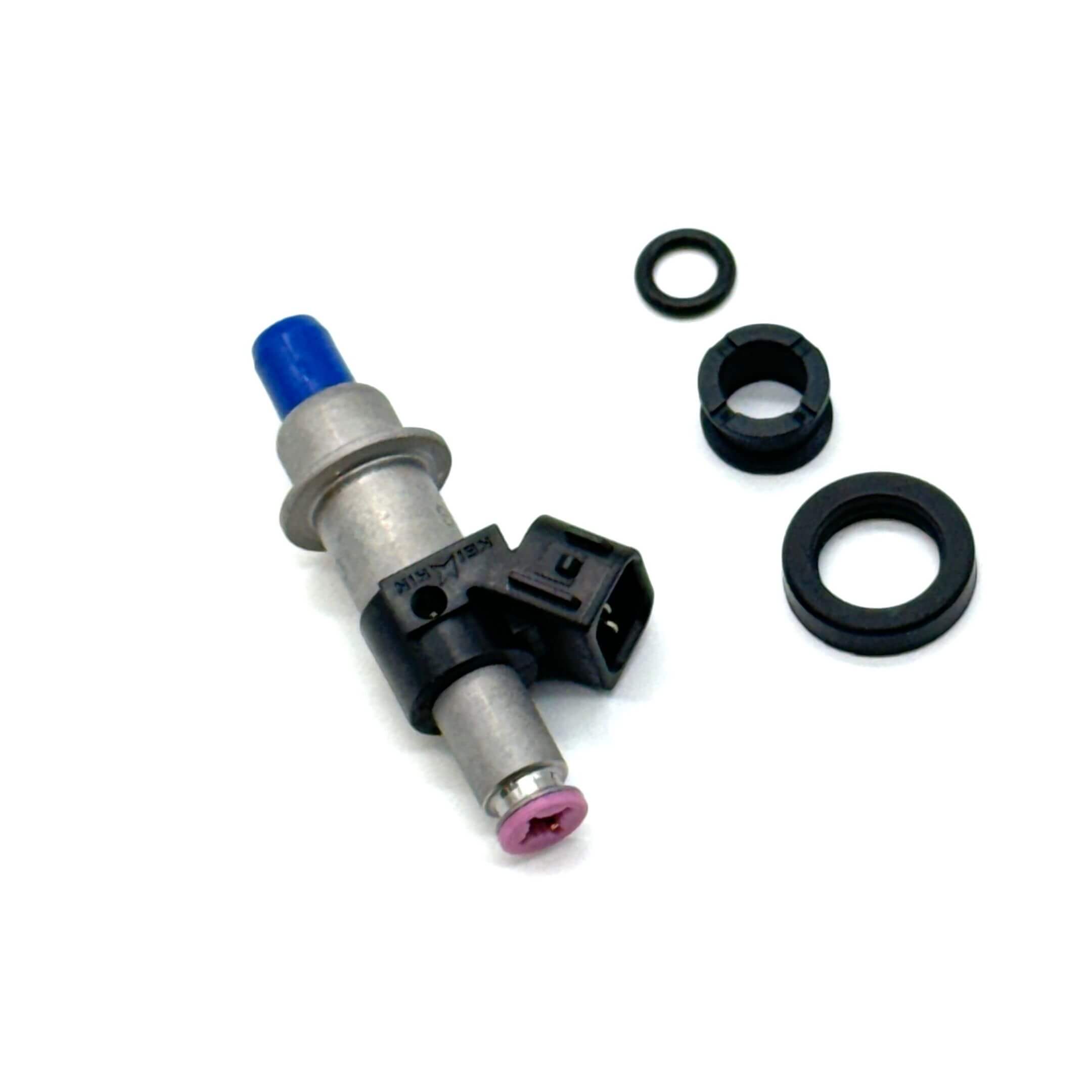 Fuel Injector for Honda Acty Truck HA9 Model 2009-2022, featuring a silver body with blue and black components.