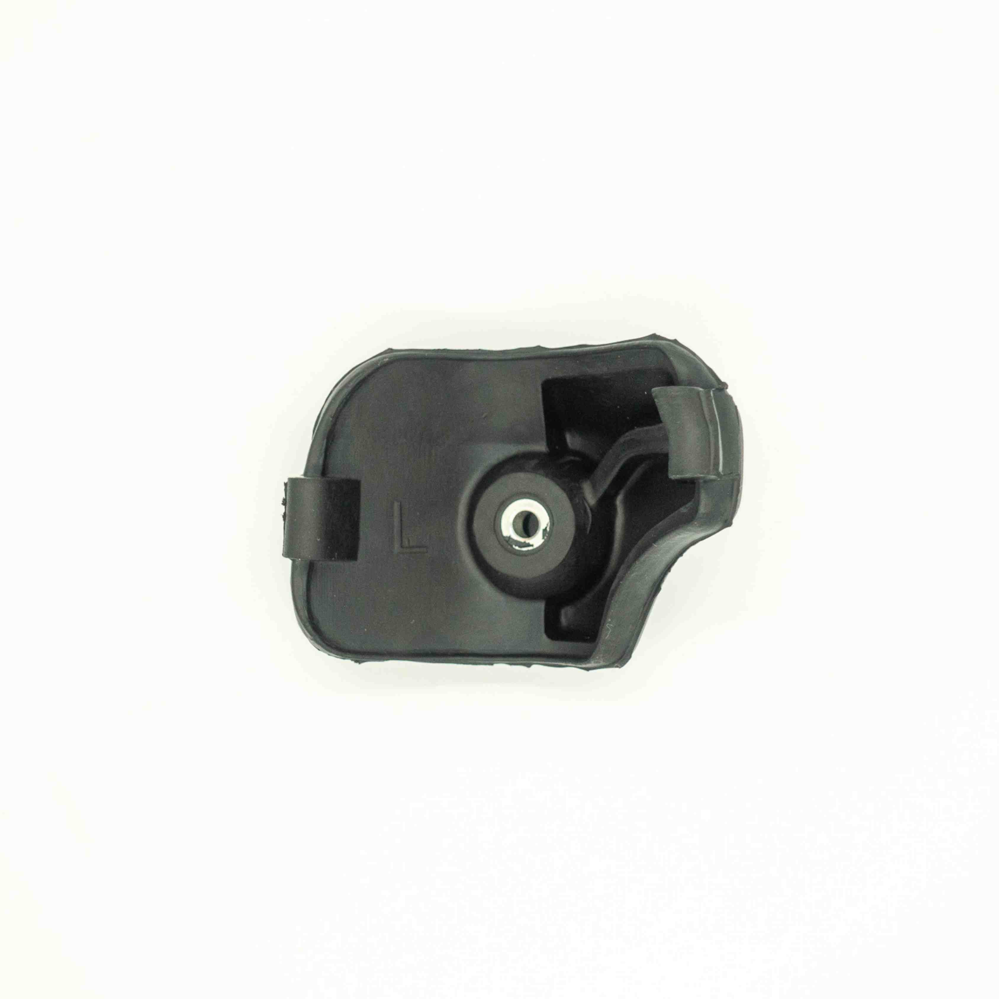 Left-side rear tailgate bumper cover for Honda Acty Truck HA1-HA4, 1990-1999, black with branding.