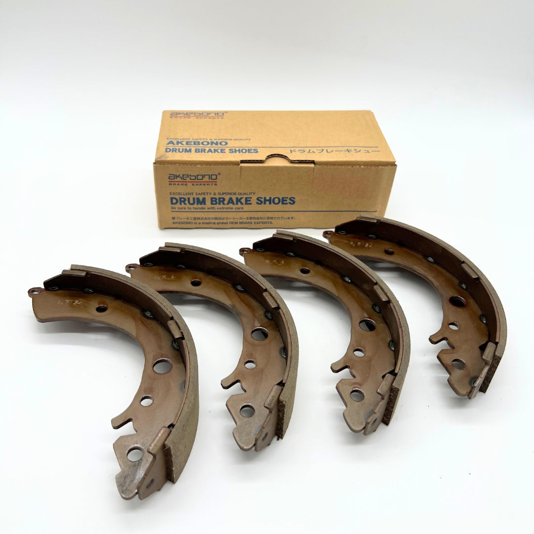 Premium Rear Brake Shoe Set for 1990-1999 Honda Acty HH3/HH4, precision-crafted for durability and optimal stopping performance, available exclusively at Oiwa Garage