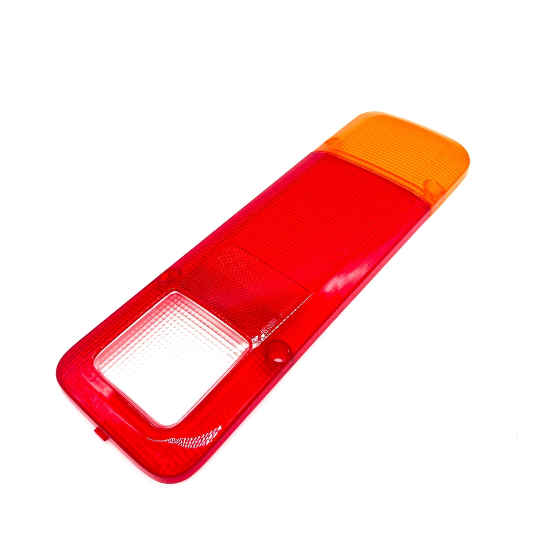 Red and amber tail light cover for Honda Vamos Van HM1, HM2 models (1999-2018), right side.