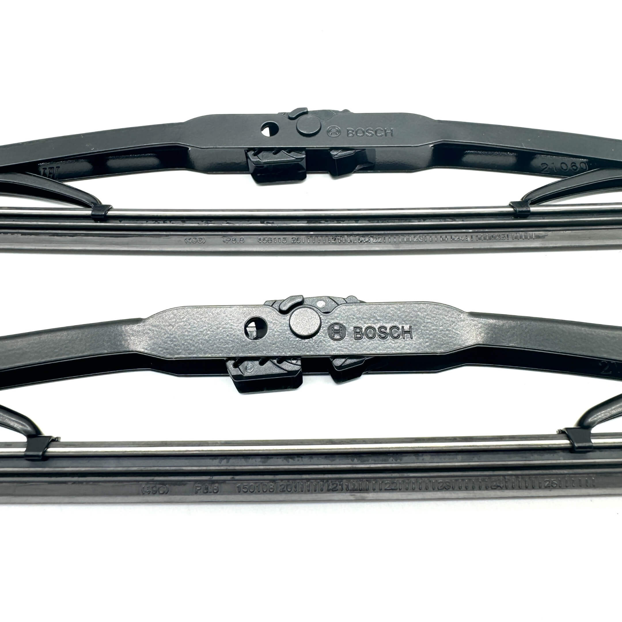 Close-up of Bosch Microedge Wiper Blades direct connect system for Honda Acty HH1, HH2, HH3, HH4 models 1988-1999