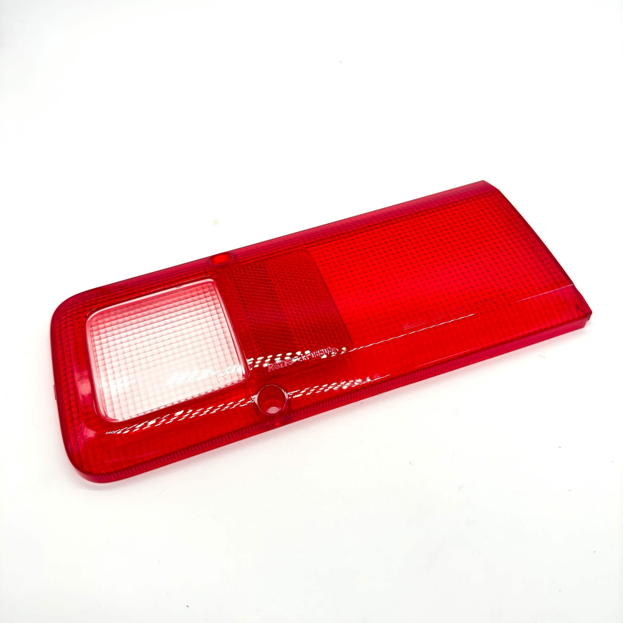 Red brake tail light lens for rear right Honda Acty Truck HA8, HA9 models, 2009-2022.