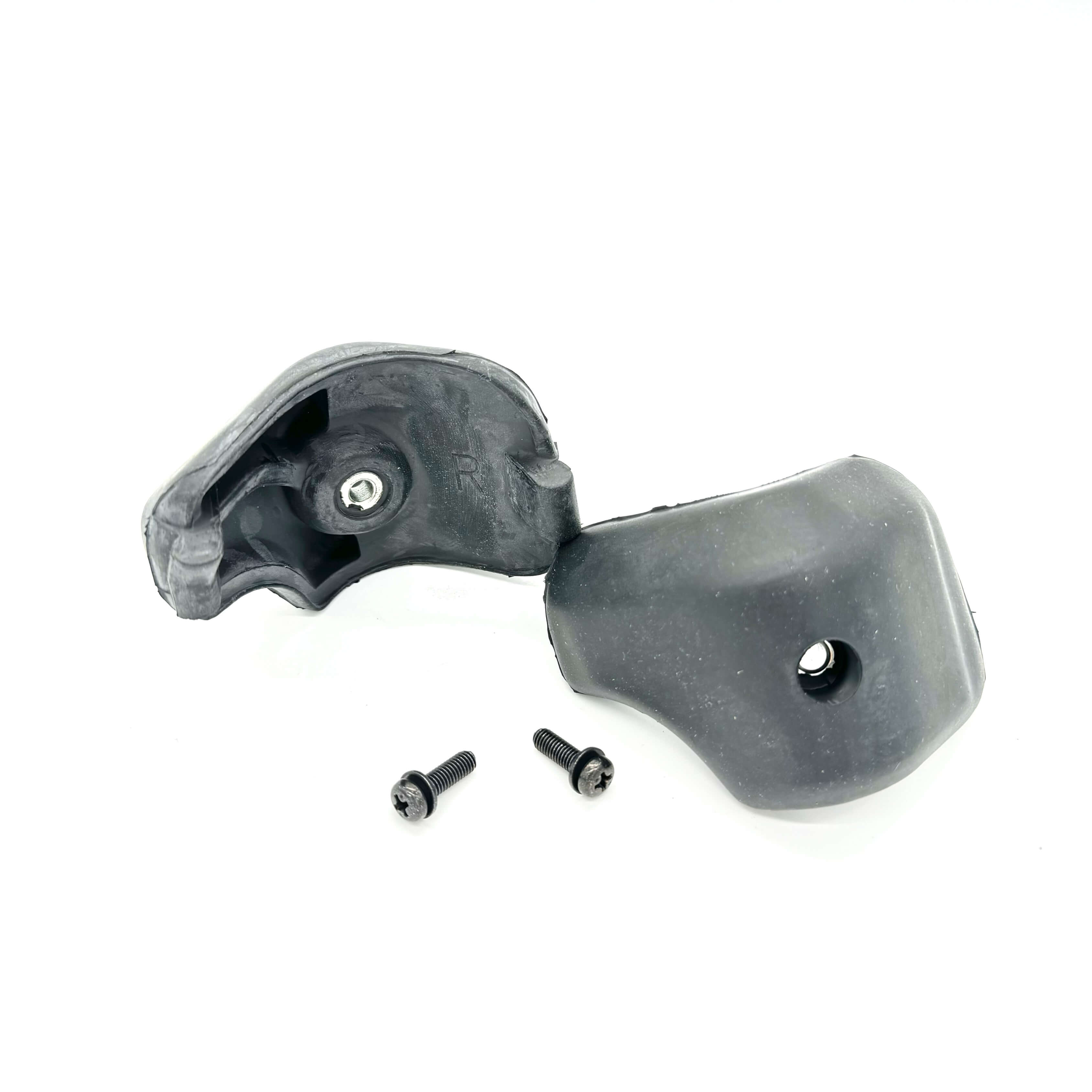 Top-down view of a Rubber Gate Stopper set for Honda Acty highlighting the texture and screw holes for 1990-1999 models.