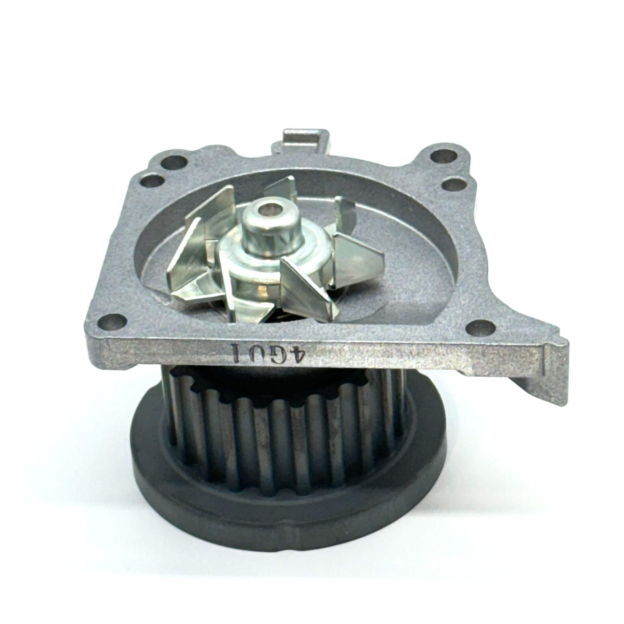 Silver water pump for Honda Acty Truck HA8, HA9 models (2009-2022), featuring a durable metal construction and precision-engineered impeller.