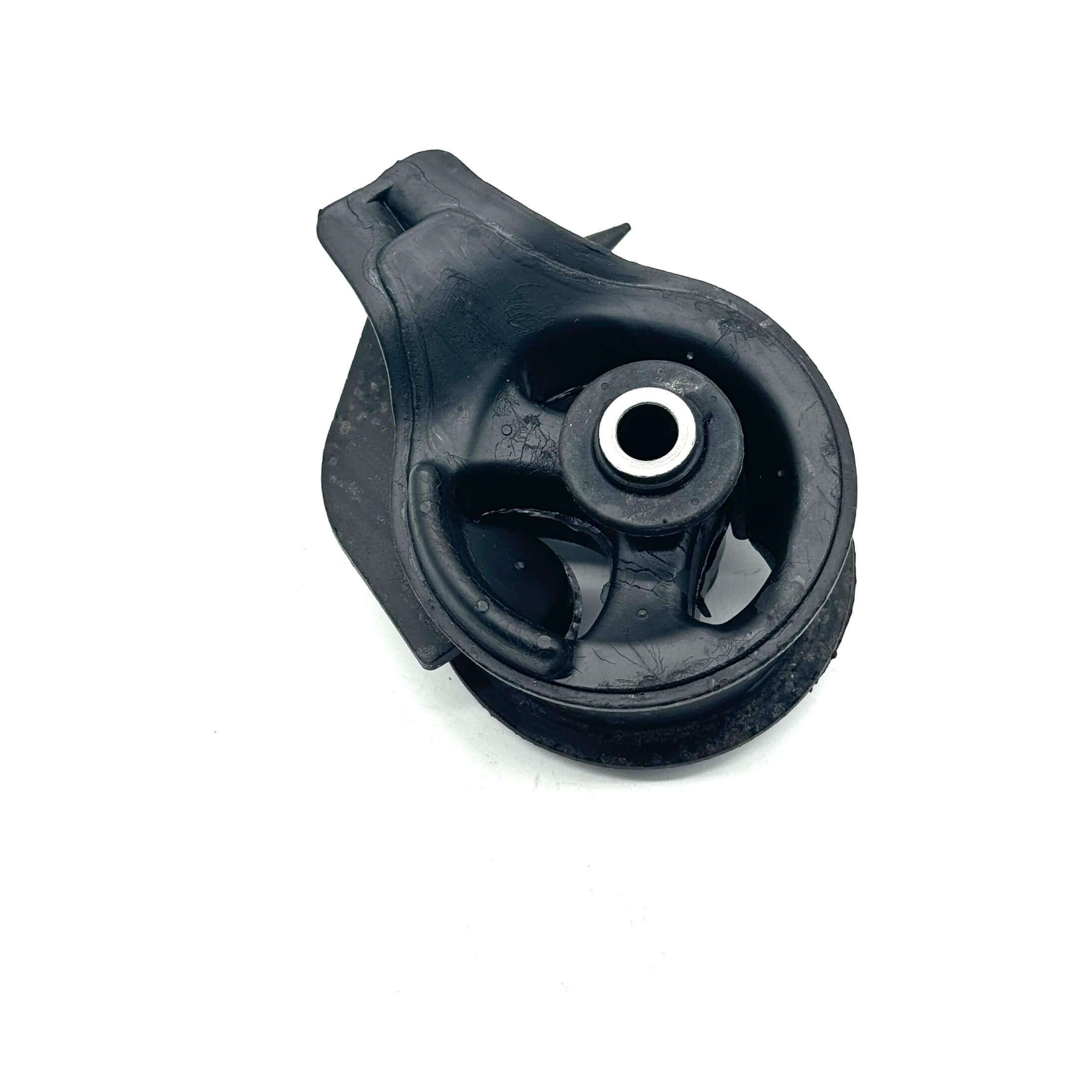 Black left side engine mount for Honda Acty Truck HA8, HA9 models (2009-2022) with manual transmission.