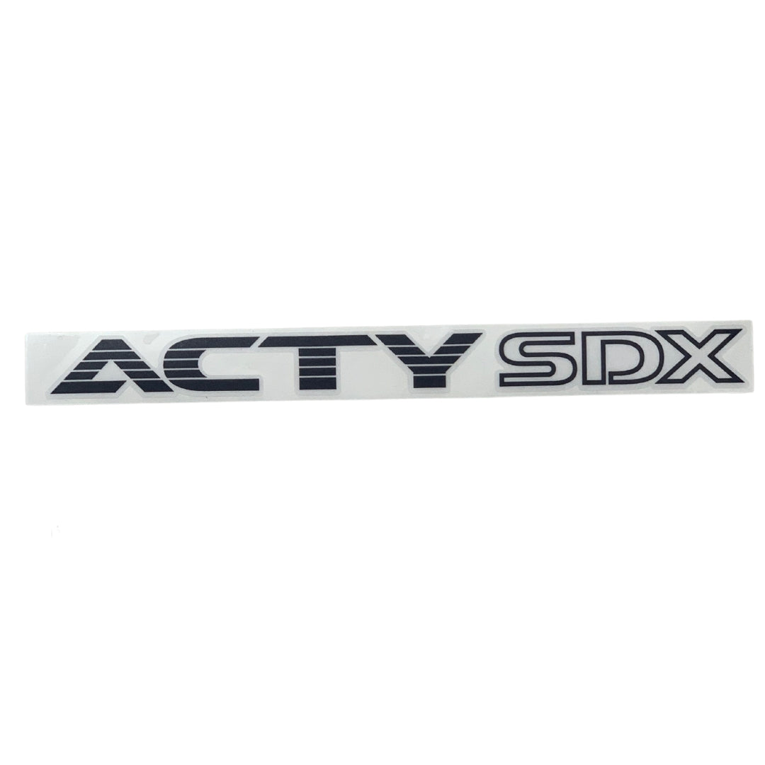 High-quality Honda Acty Replica Decals in OEM Grey displayed on a White background - Perfect for JDM Mini Truck customization and upgrades