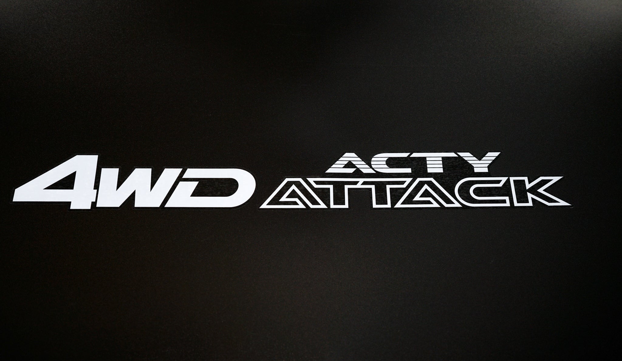 High-quality Honda Acty Replica Decals in OEM White displayed on a Black background - Perfect for JDM Mini Truck customization and upgrades