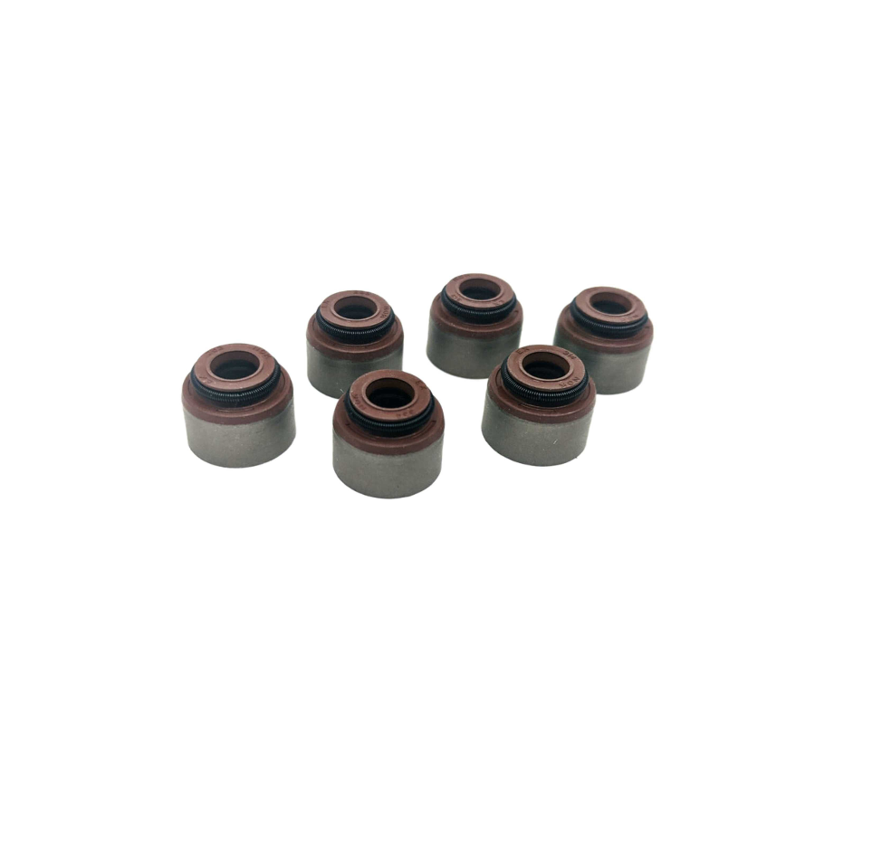 Set of six high-quality valve stem seals for the exhaust side of Honda Acty Van HH3, HH4 models, designed for 1990-1999 vehicles.
