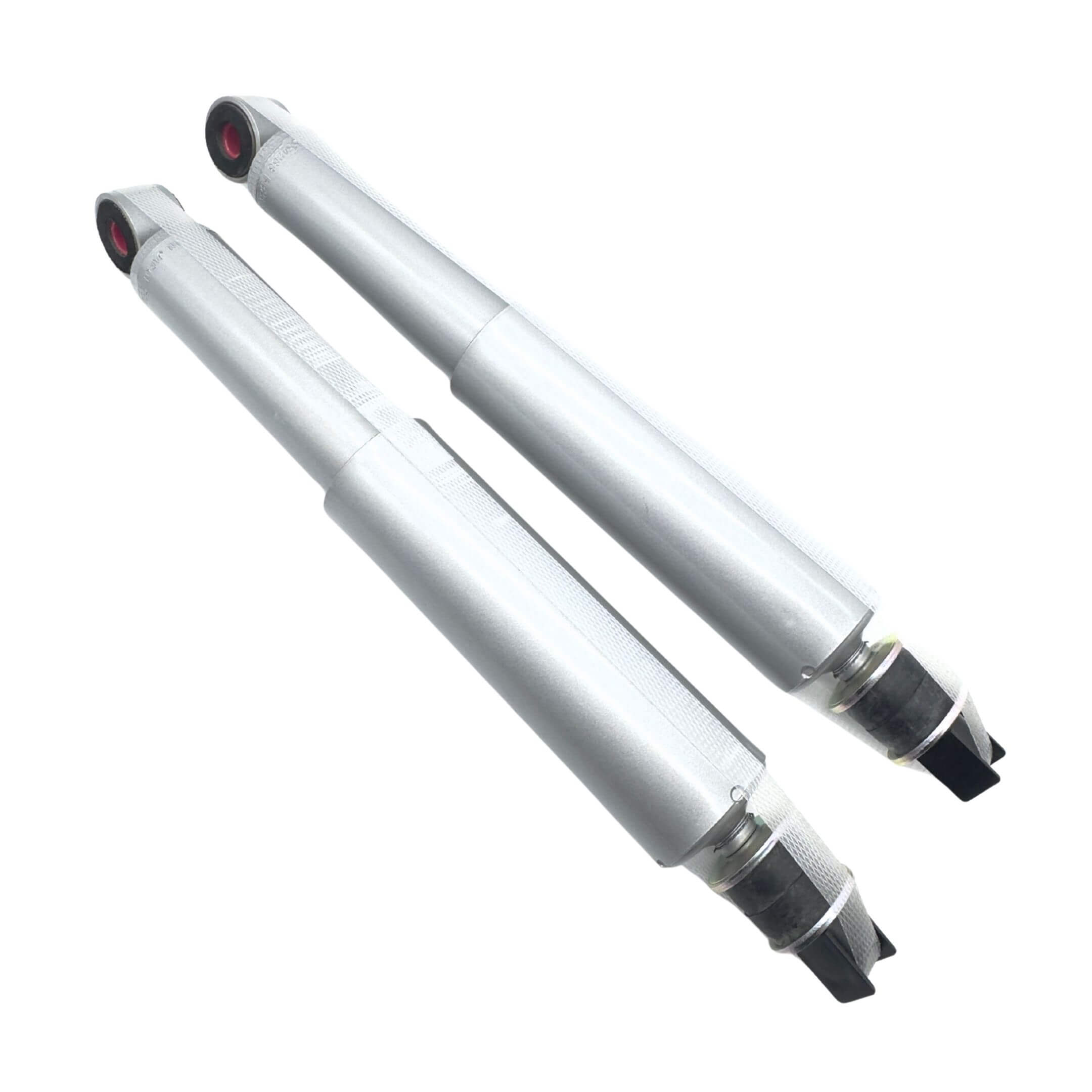 Pair of silver 2 inch extended rear shocks for Honda Acty HA3 HA4 1990 to 1999 with eyelet bushings