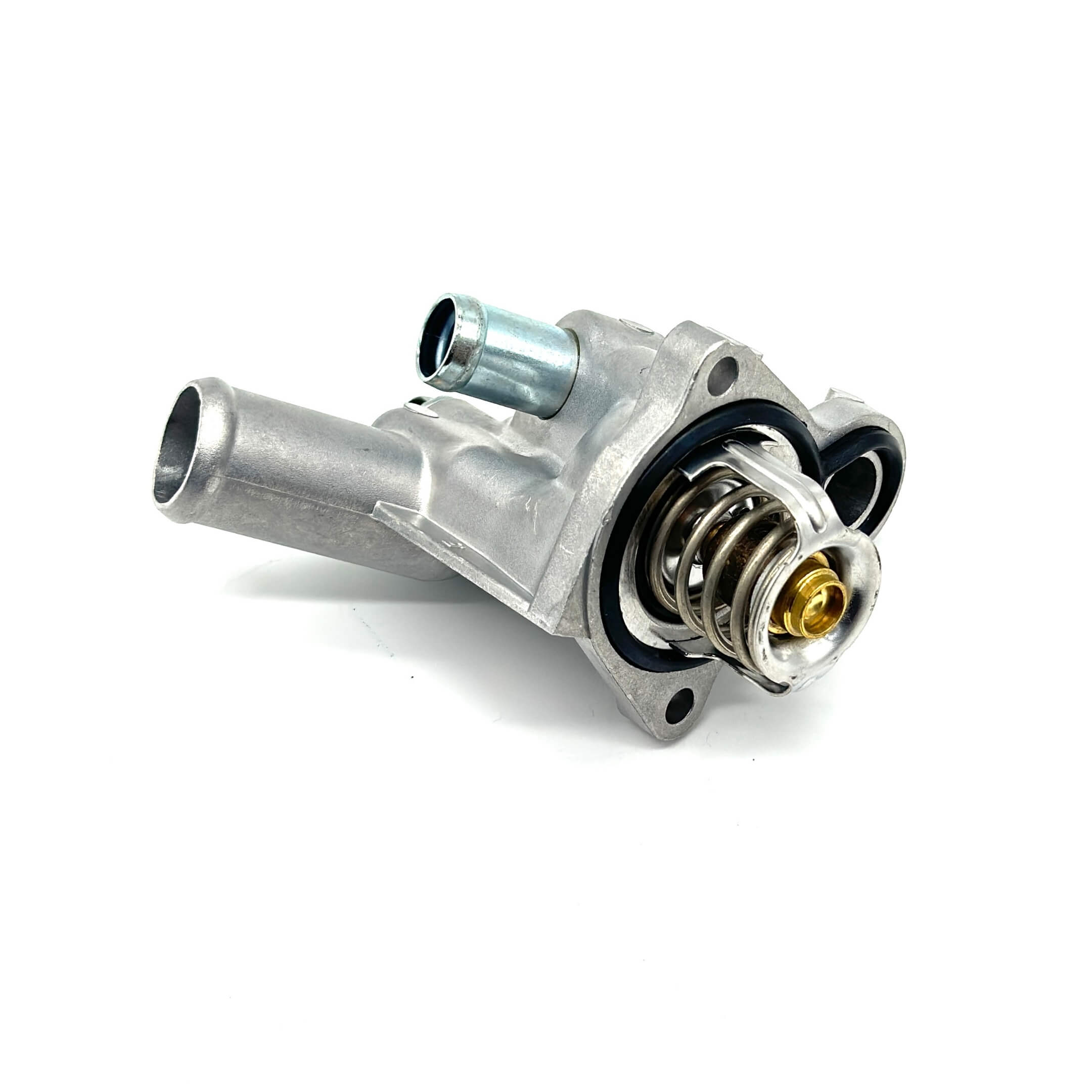 Thermostat and housing for Honda Acty Van HH5, HH6 models (1999-2009), featuring a durable silver metal construction with integrated spring mechanism.