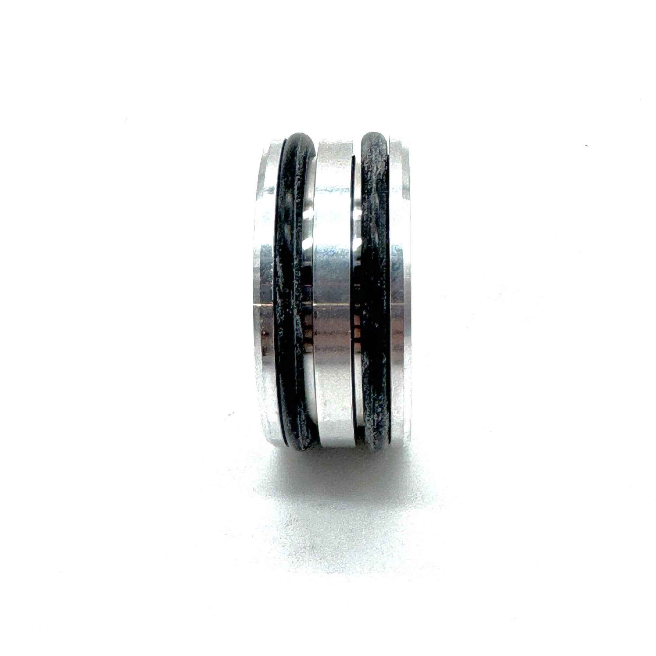 Side profile of Distributor Collar with two black O-Rings, designed for precise fitment in Honda Acty Trucks (1990-1999).