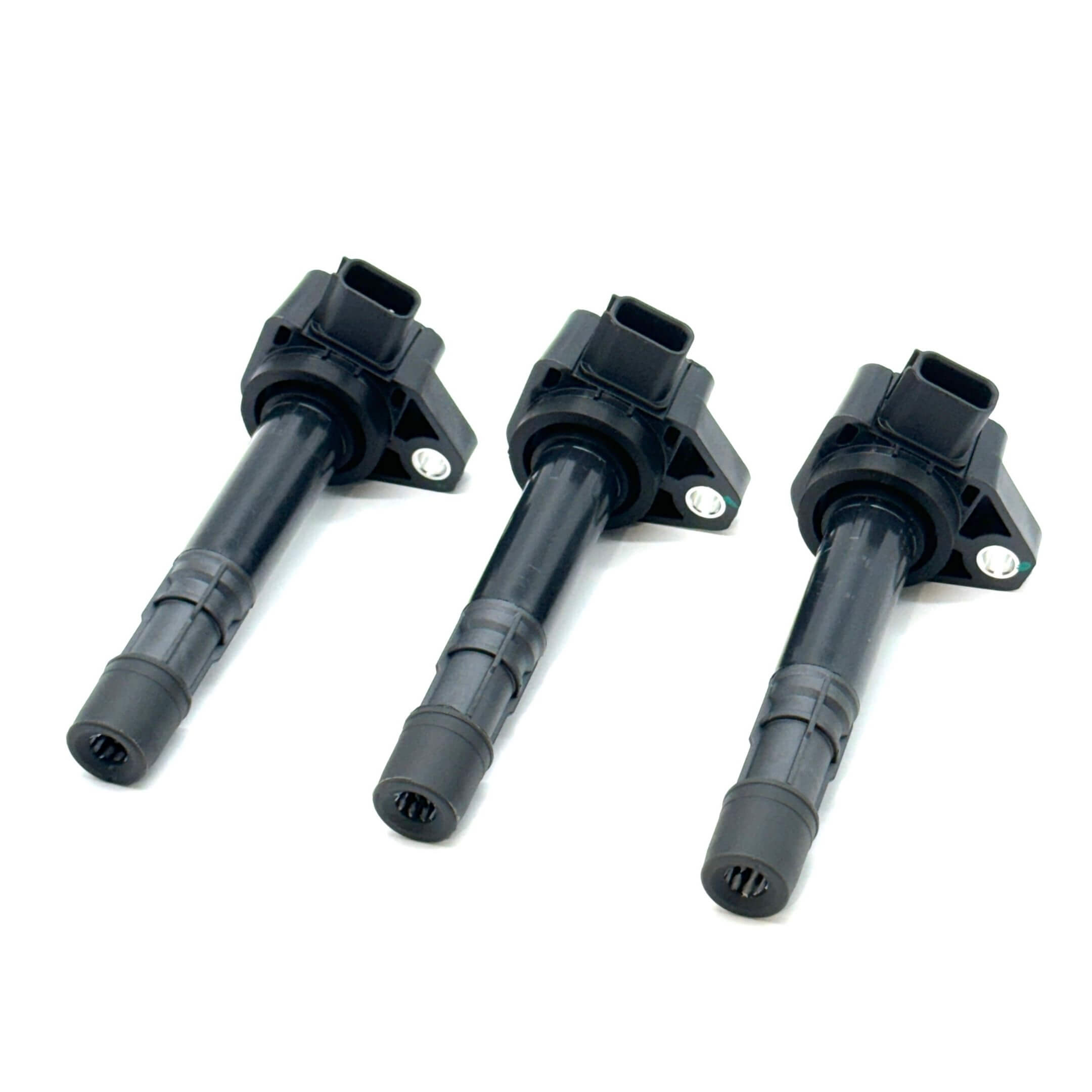 Black NGK ignition coil set for Honda Acty Truck HA8, HA9 models, 2009-2022, featuring durable construction and precise fit.