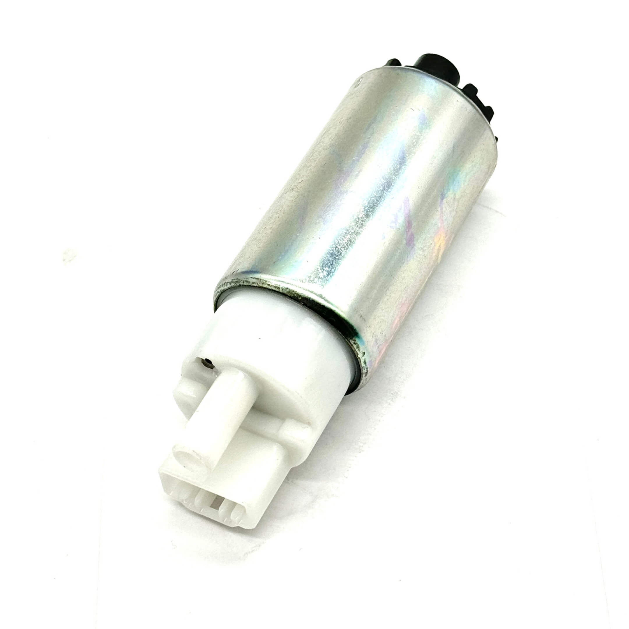 Aftermarket fuel pump for Honda Acty Truck HA6, HA7 models (1999-2009), featuring a silver cylindrical design with white connectors.