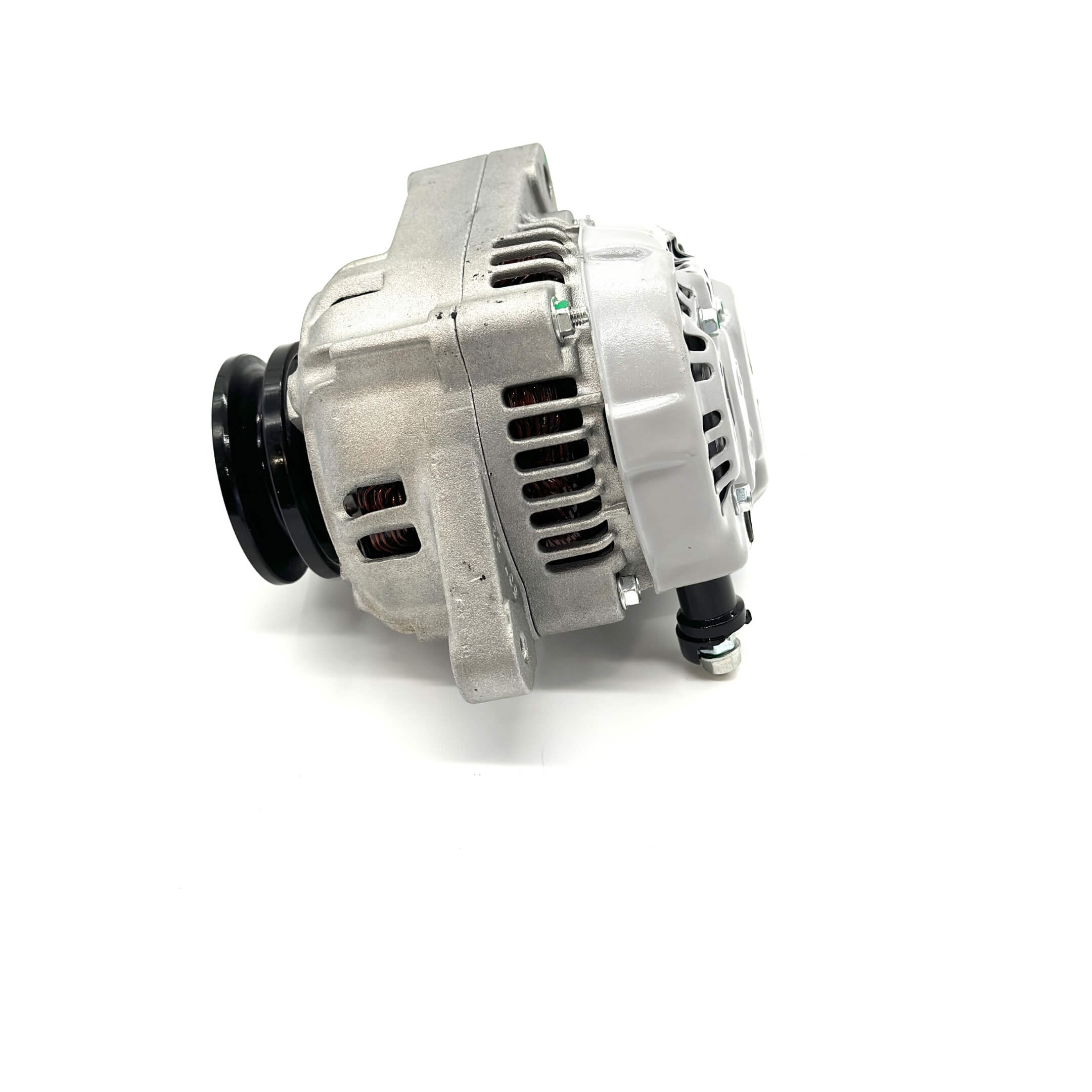 Top view of alternator for Honda Acty Van HH3, HH4 models 1990-1999 featuring overall build and pulley system