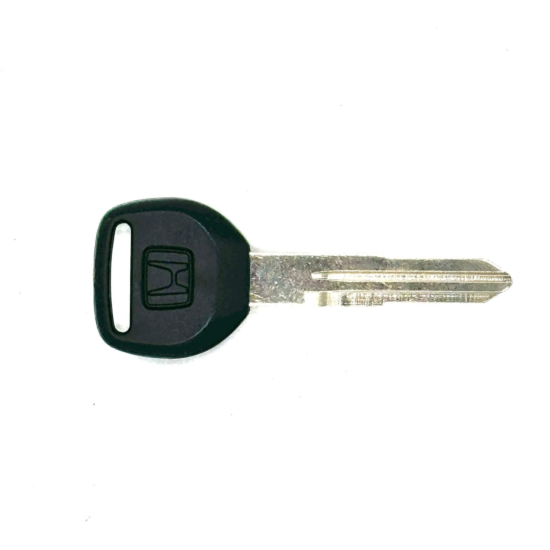 Side view of the Honda Acty Van blank master key for HH3, HH4 models, 1990-1999, highlighting the precision-cut key blade and durable plastic head.