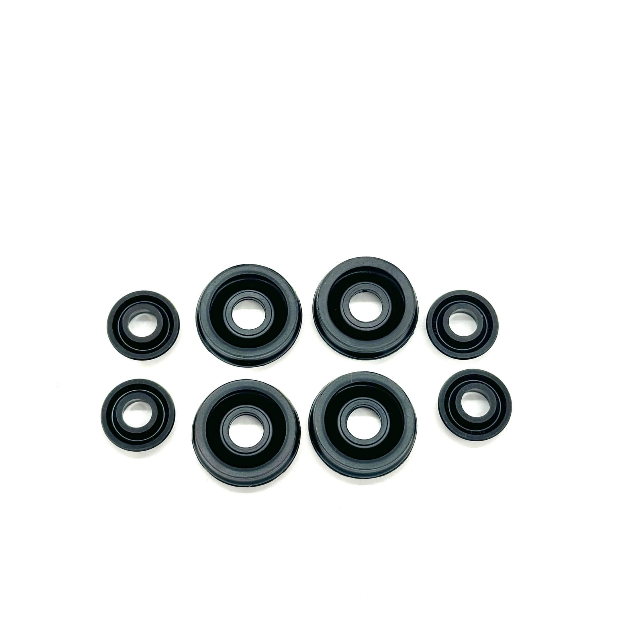 Complete view of the Wheel Cylinder Rebuild Kit for Rear Brake, designed for Honda Acty Van HH3, HH4 models from 1990-1999, showing all parts included.