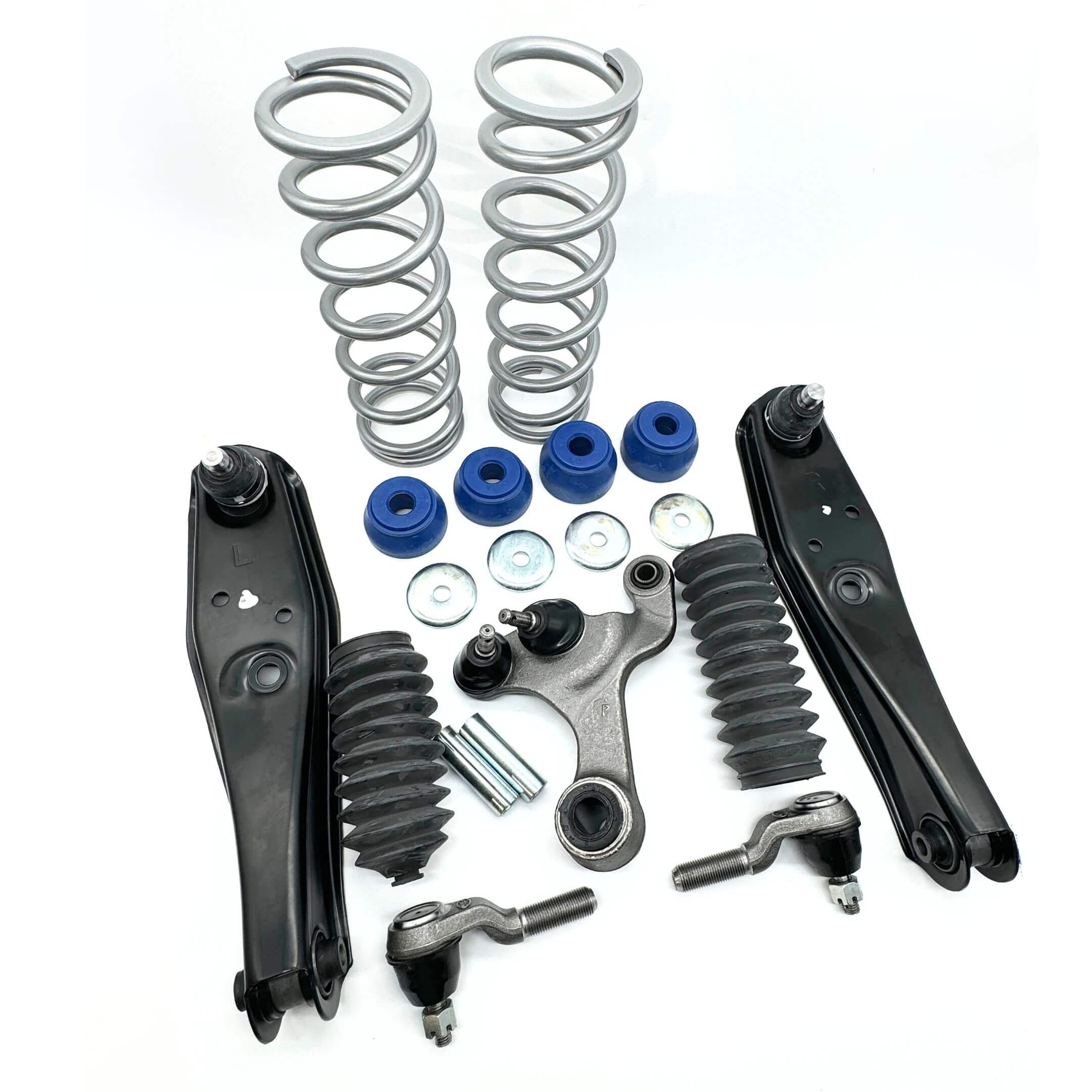 Complete Steering, Suspension & CV Boot Upgrade Kit for Honda Acty HH3, HH4 (1990-1999) - 30 Piece Set with Control Arms, Ball Joints, Tie Rod Ends, Bushings, Springs, and Full CV Boot Set - Enhances Handling, Stability, and Comfort