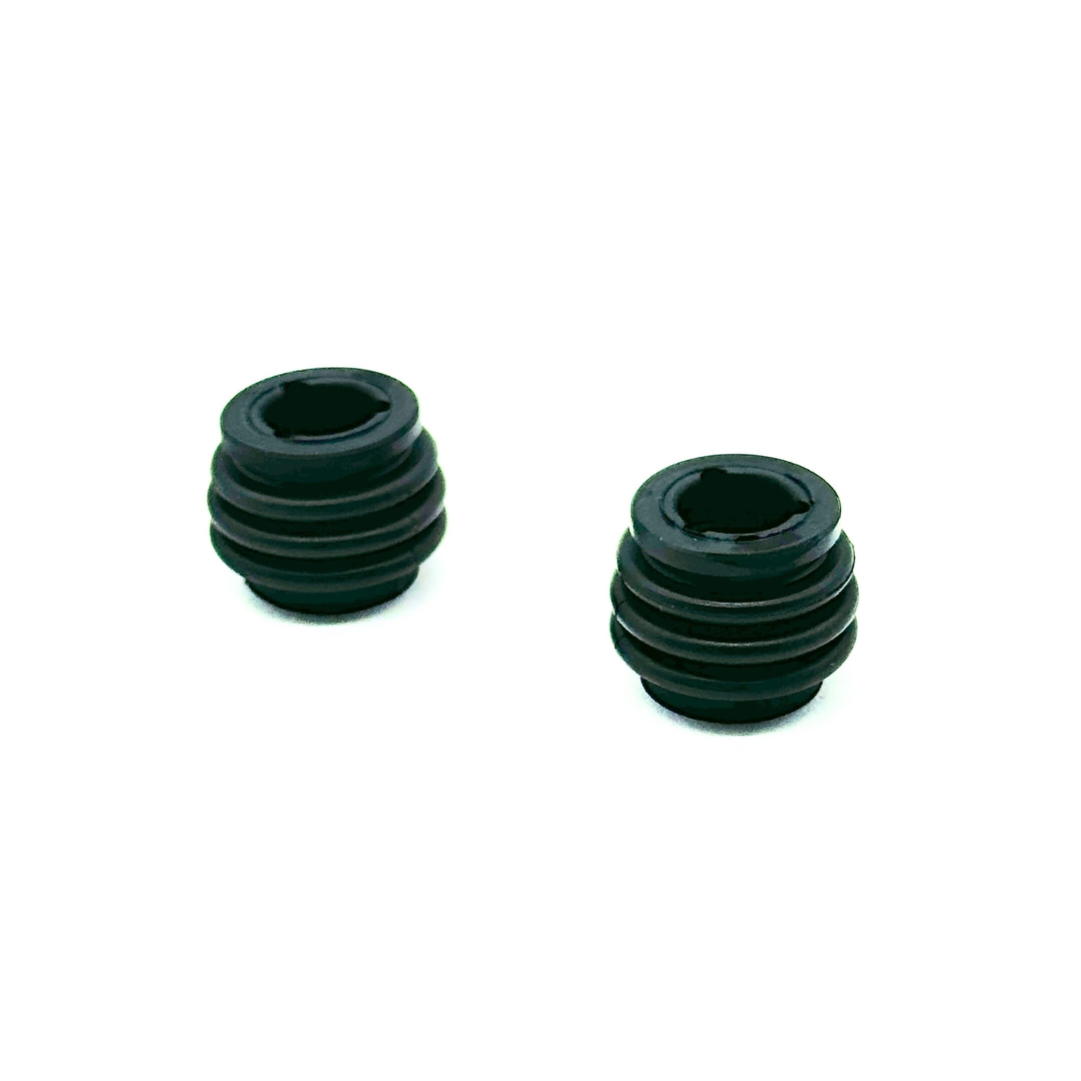 Close-up of Honda Acty Van brake caliper pin dust covers, featuring durable rubber construction.