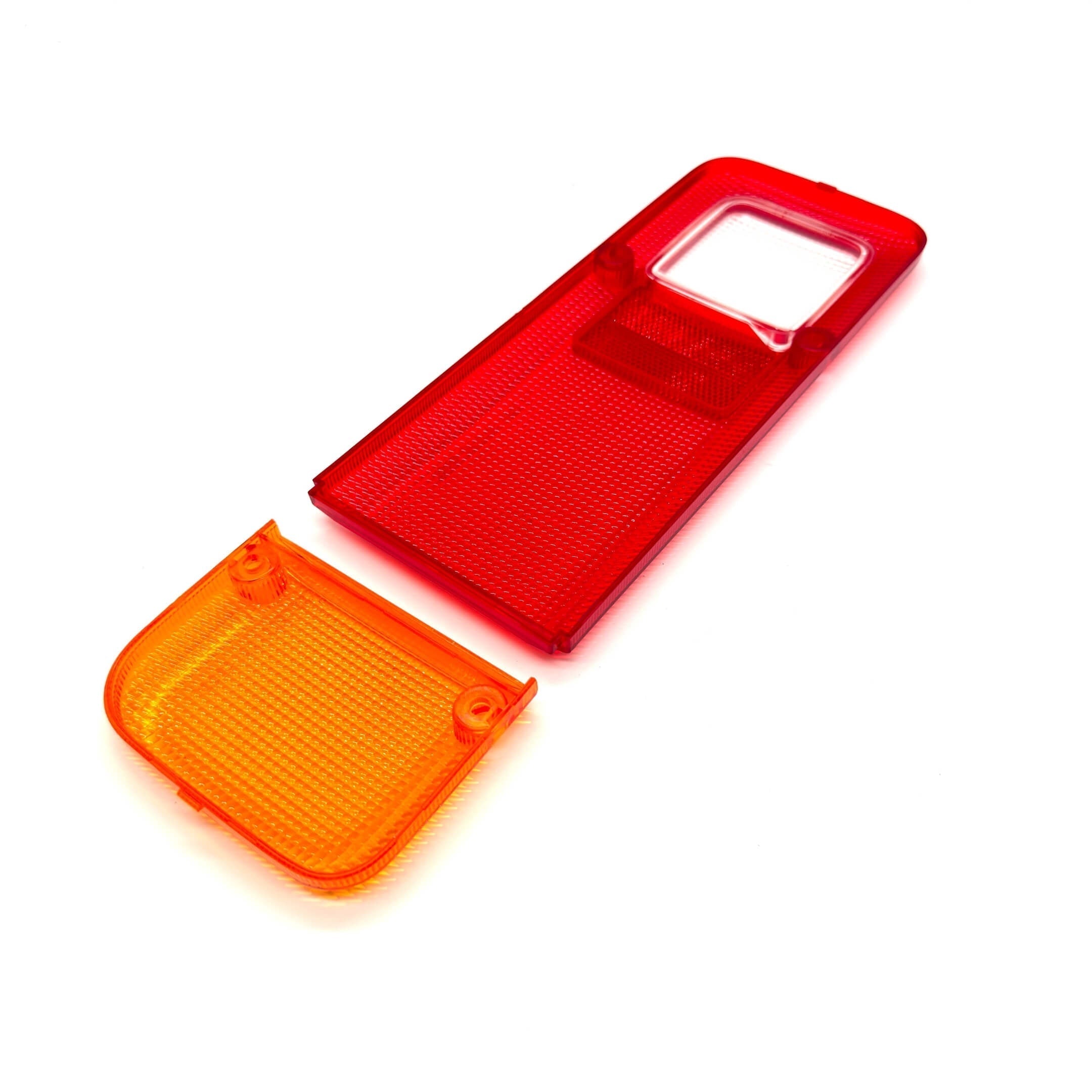 Red and amber tail light covers for Honda Acty Truck HA8, HA9 models, 2009-2022, featuring a durable design.