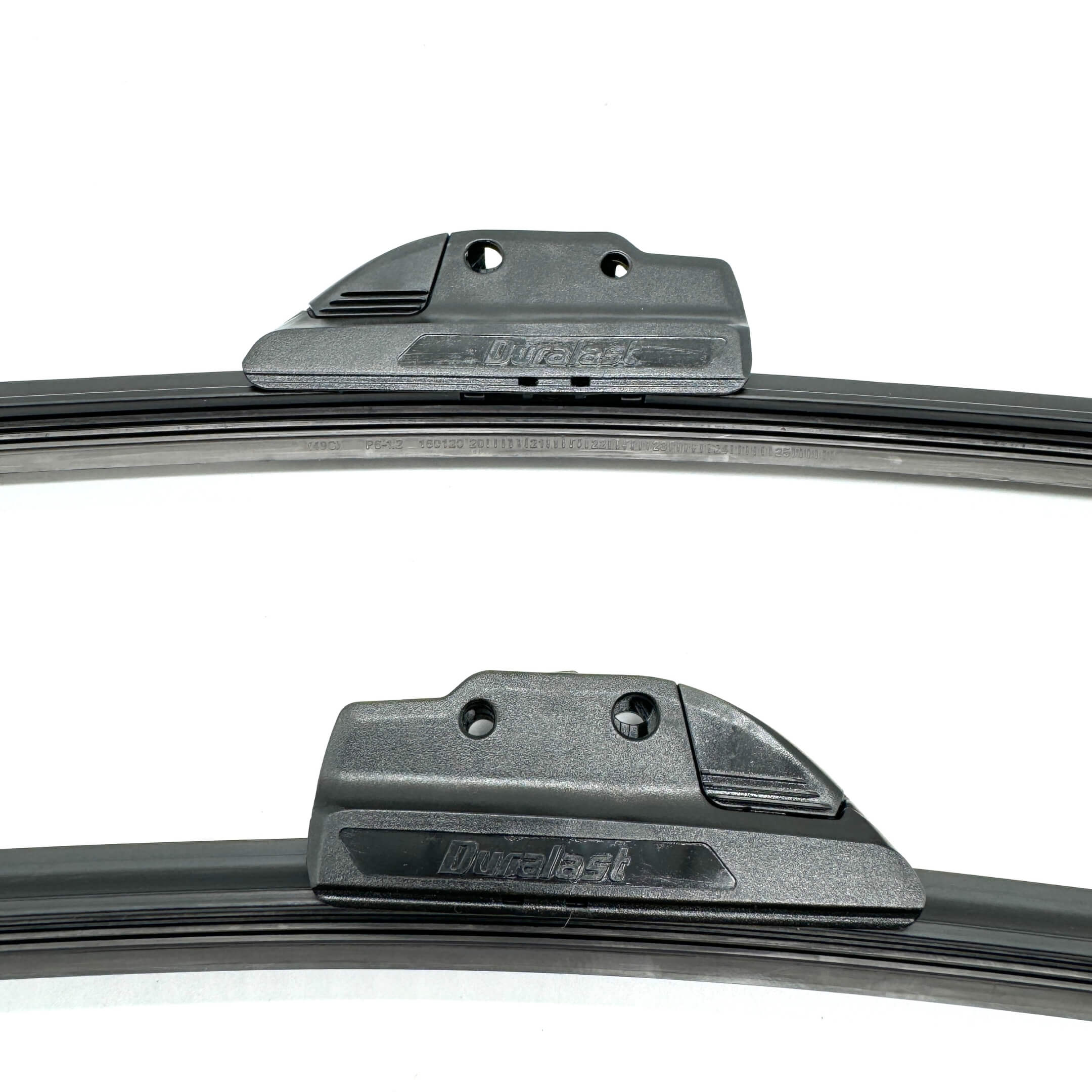 Close-up of Duralast Flex Wiper Blades and Honda Wiper Arms showing advanced graphite coating for Honda Acty HH1, HH2, HH3, HH4 models 1988-1999