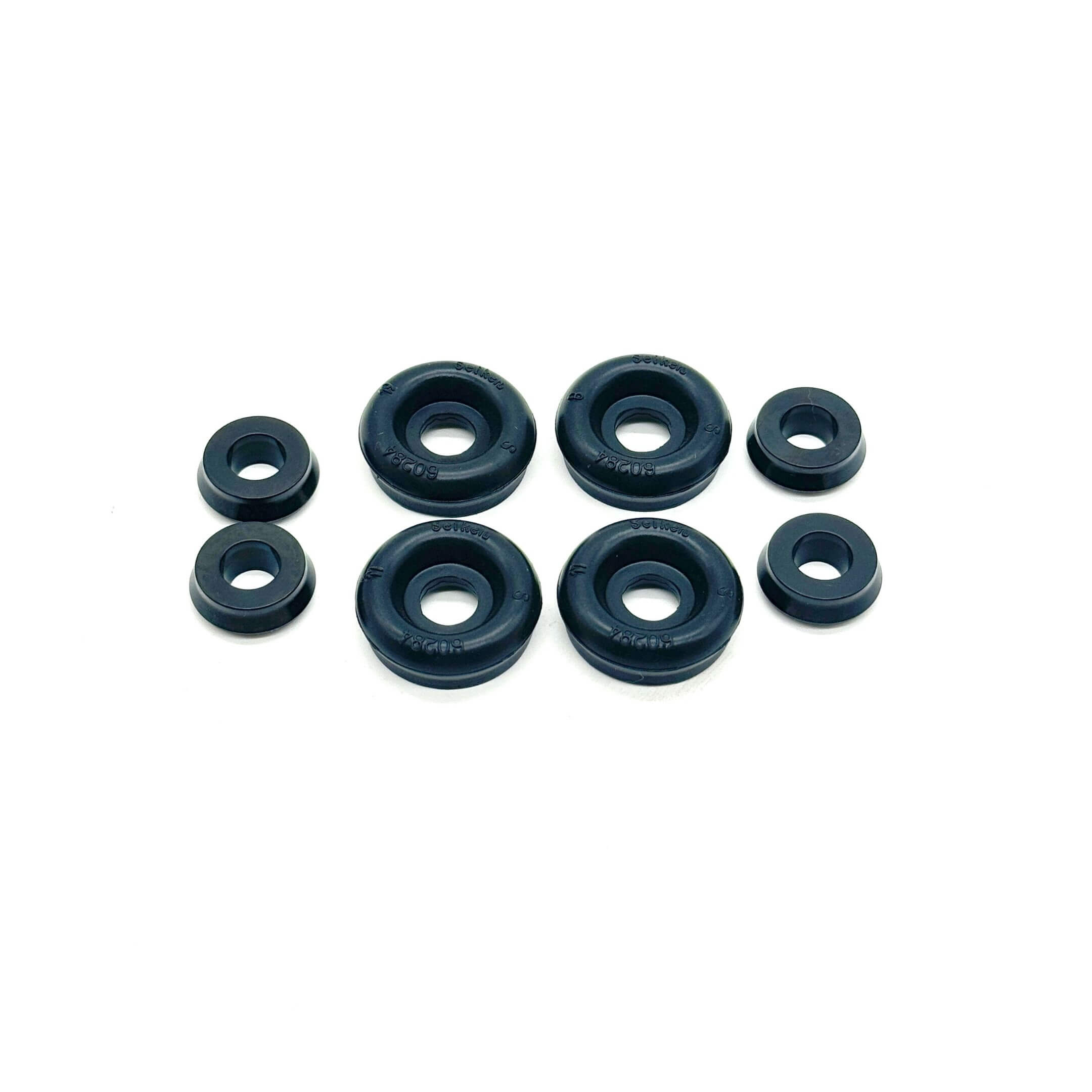 Wheel Cylinder Rebuild Kit for Rear Brake - Honda Acty Van HH3, HH4 (1990-1999), featuring various seals and components laid out for easy identification.