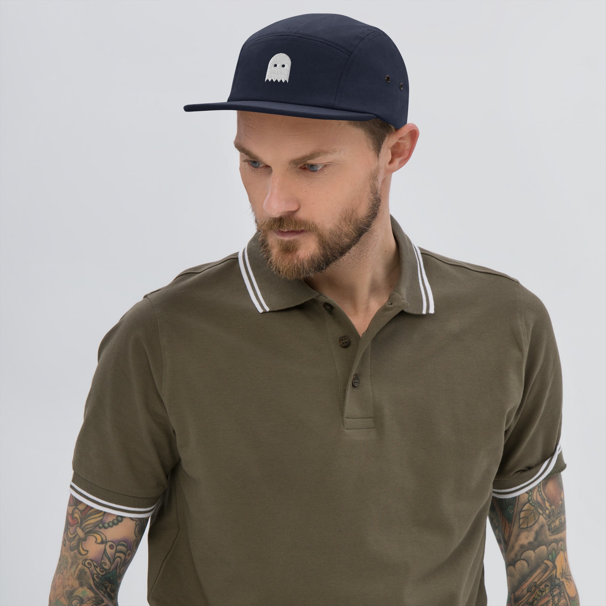 Navy Oiwa Five Panel Cap