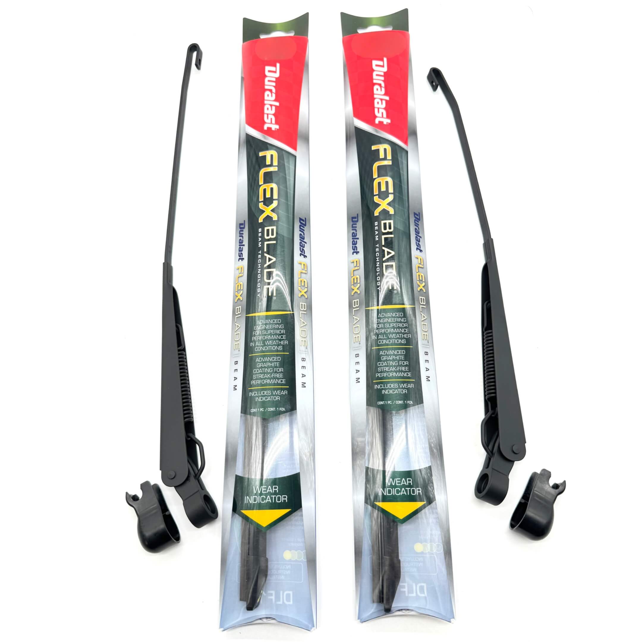 Honda Wiper Arms and Duralast Flex Wiper Blades packaging for Honda Acty HH1, HH2, HH3, HH4 models 1988-1999
