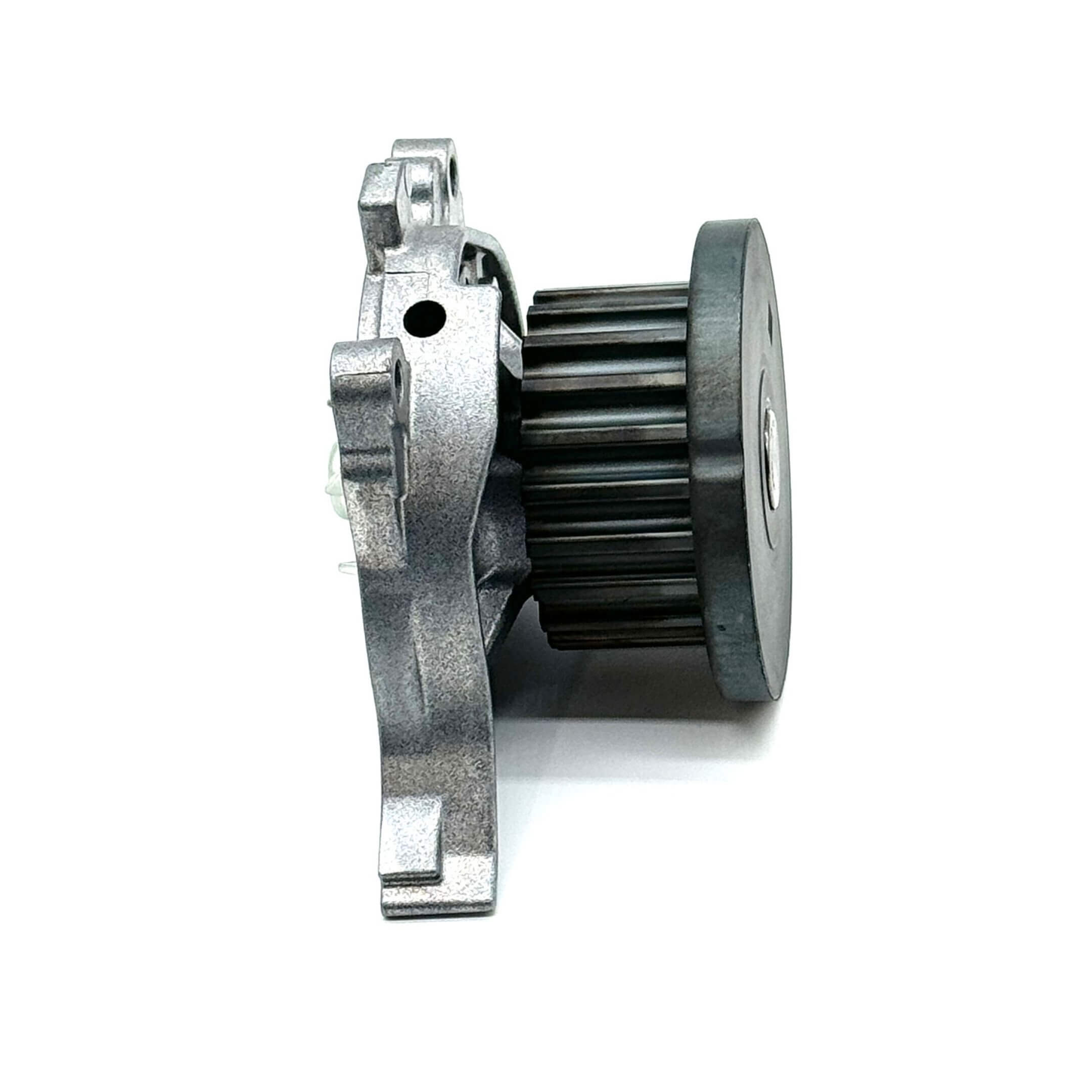 Silver water pump for Honda Acty Truck HA8, HA9 models (2009-2022) featuring a durable metal construction and pulley system.
