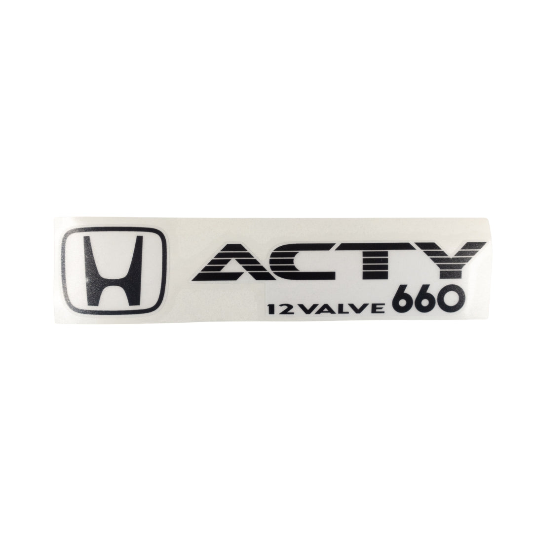 High-quality Honda Acty Replica Decals in OEM Grey displayed on a White background - Perfect for JDM Mini Truck customization and upgrades