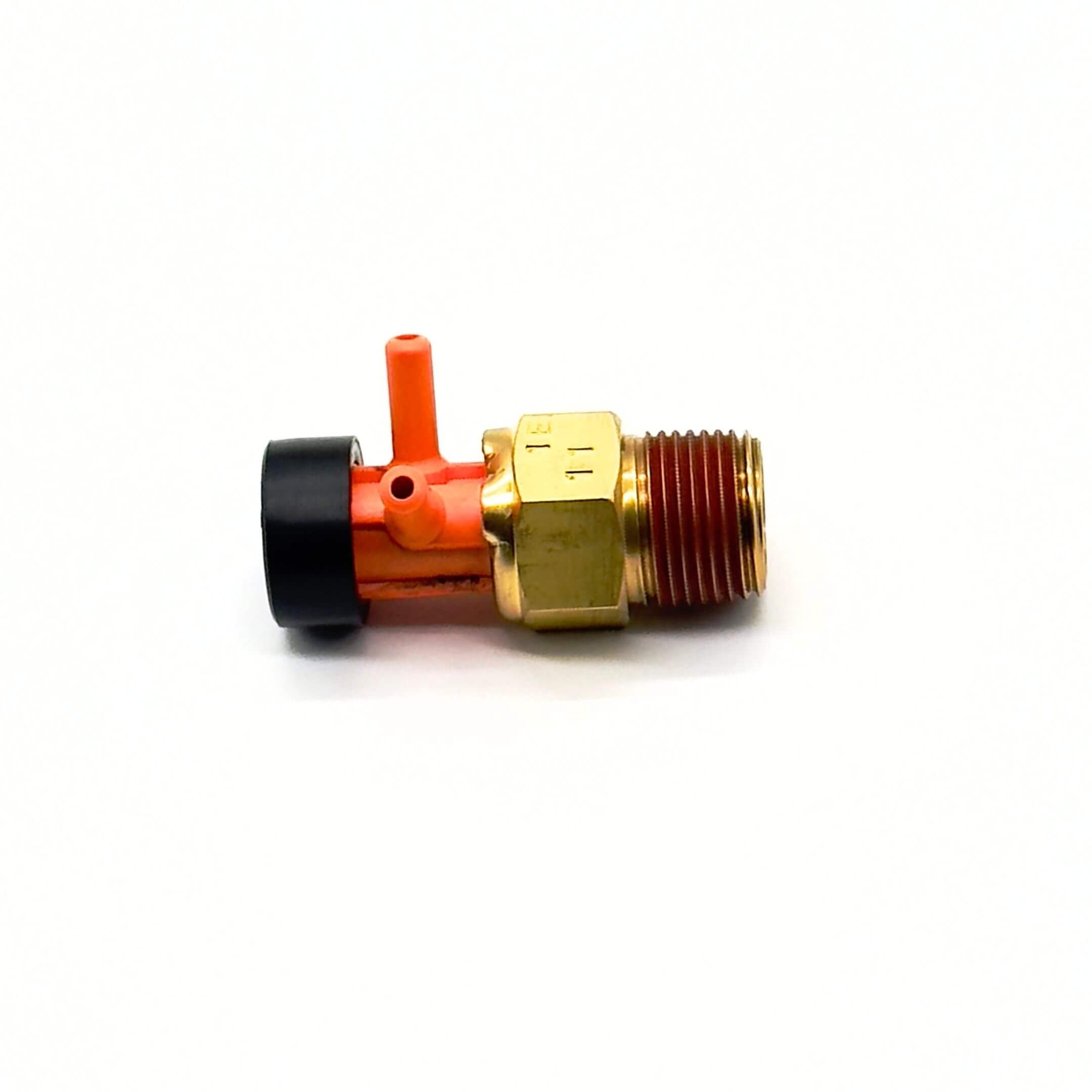 Thermo Valve (53°C) for Honda Acty Truck Models HA3, HA4 (1990-1999) featuring a brass and orange plastic design with threaded connection.